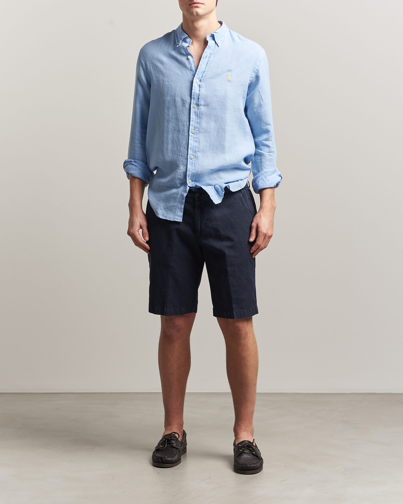 Homme | Chemises | Polo Ralph Lauren | Slim Fit Linen Shirt Austin Blue