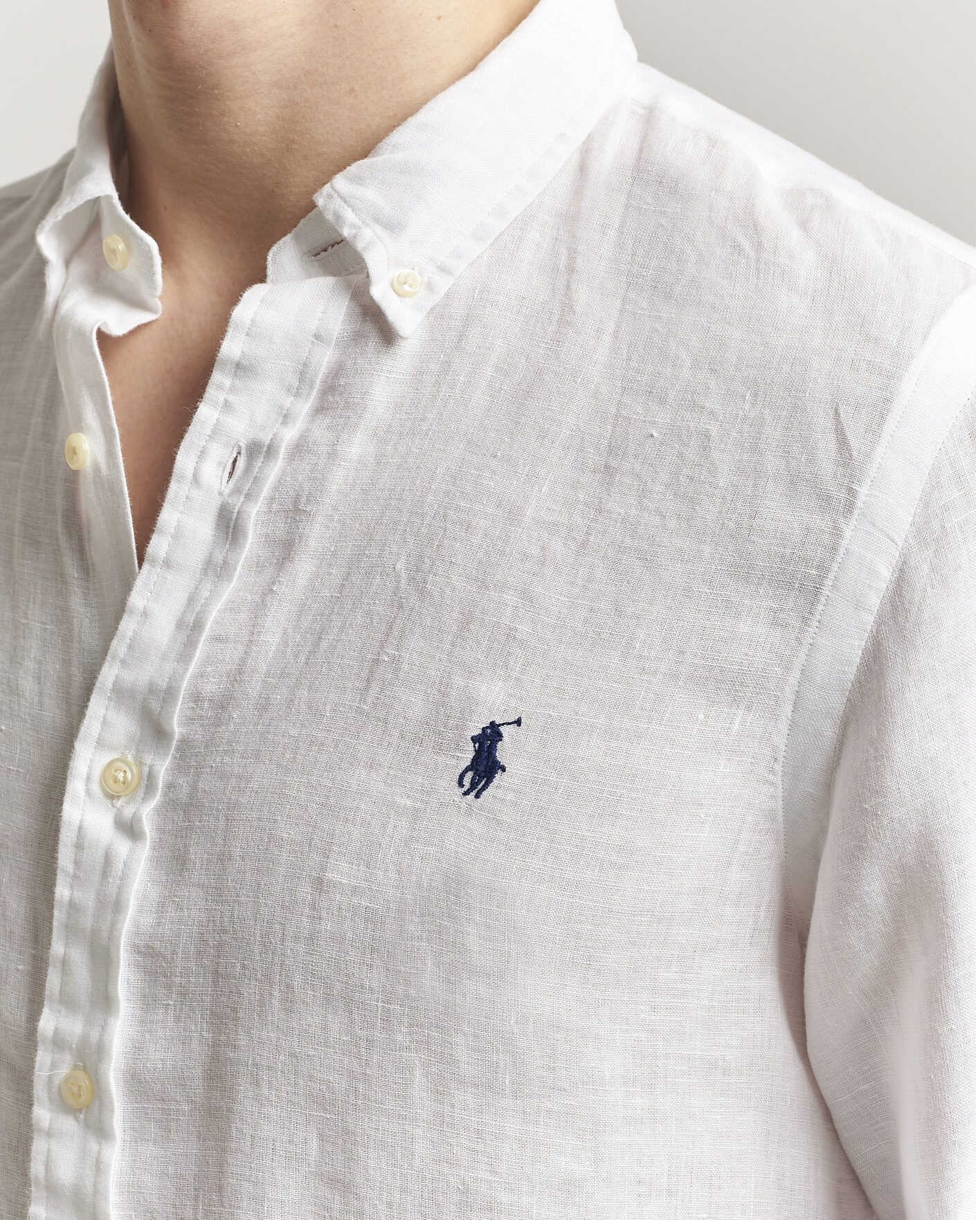 Homme | Chemises | Polo Ralph Lauren | Slim Fit Linen Shirt White