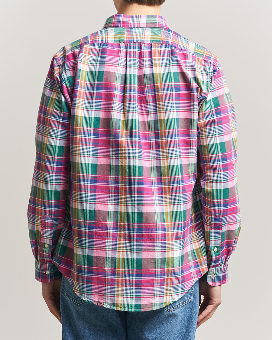 Homme | Chemises | Polo Ralph Lauren | Custom Fit Checked Oxford Shirt Pink/Blue Multi