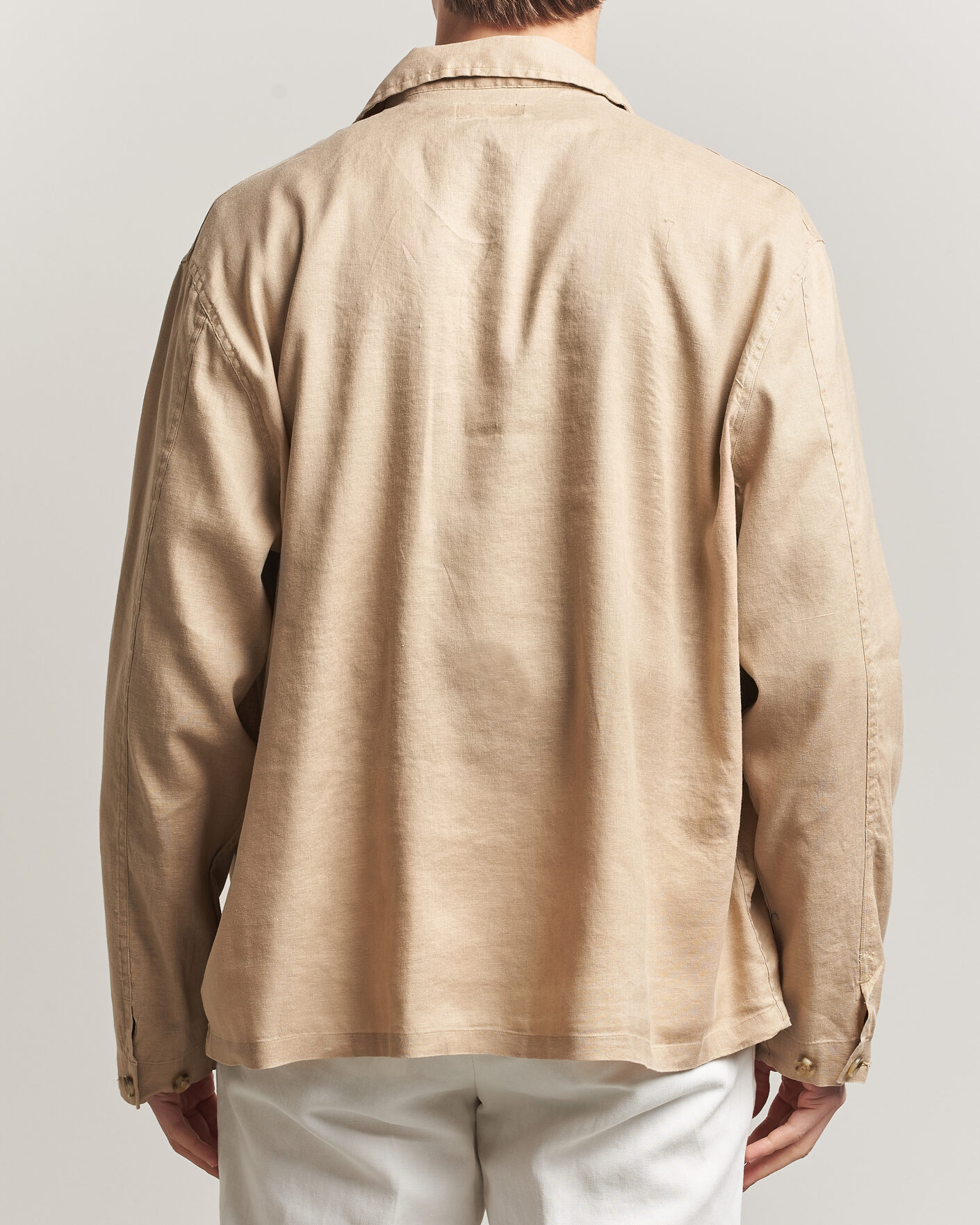 Homme | Chemises | Polo Ralph Lauren | Stretch Linen Overshirt Coastal Beige