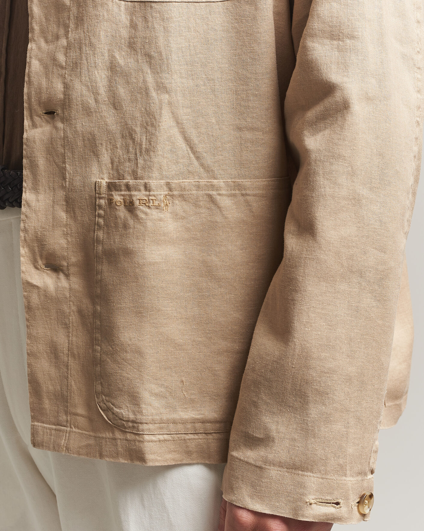 Homme | Chemises | Polo Ralph Lauren | Stretch Linen Overshirt Coastal Beige