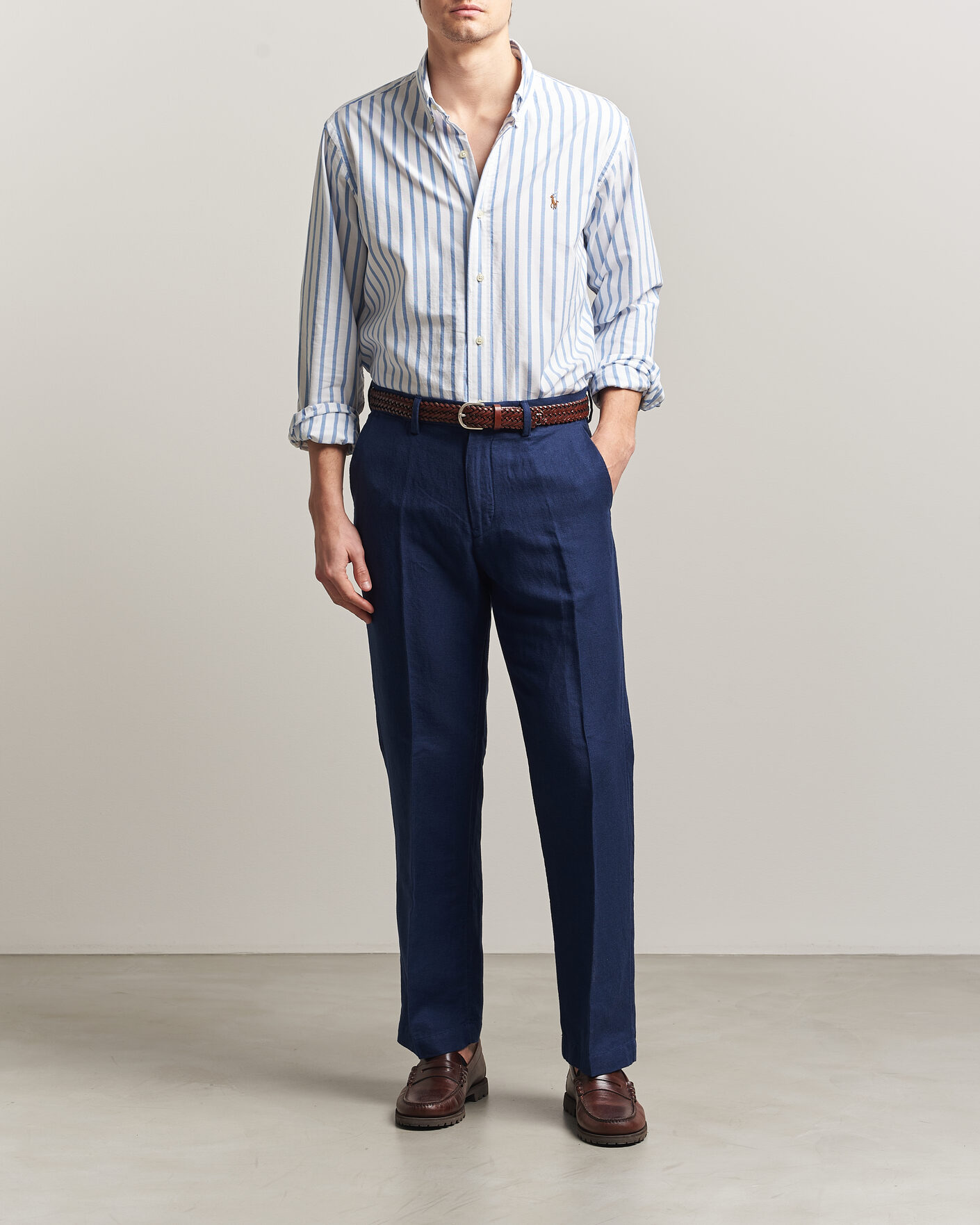 Homme | Pantalons | Polo Ralph Lauren | Cotton Linen Pants Newport Navy
