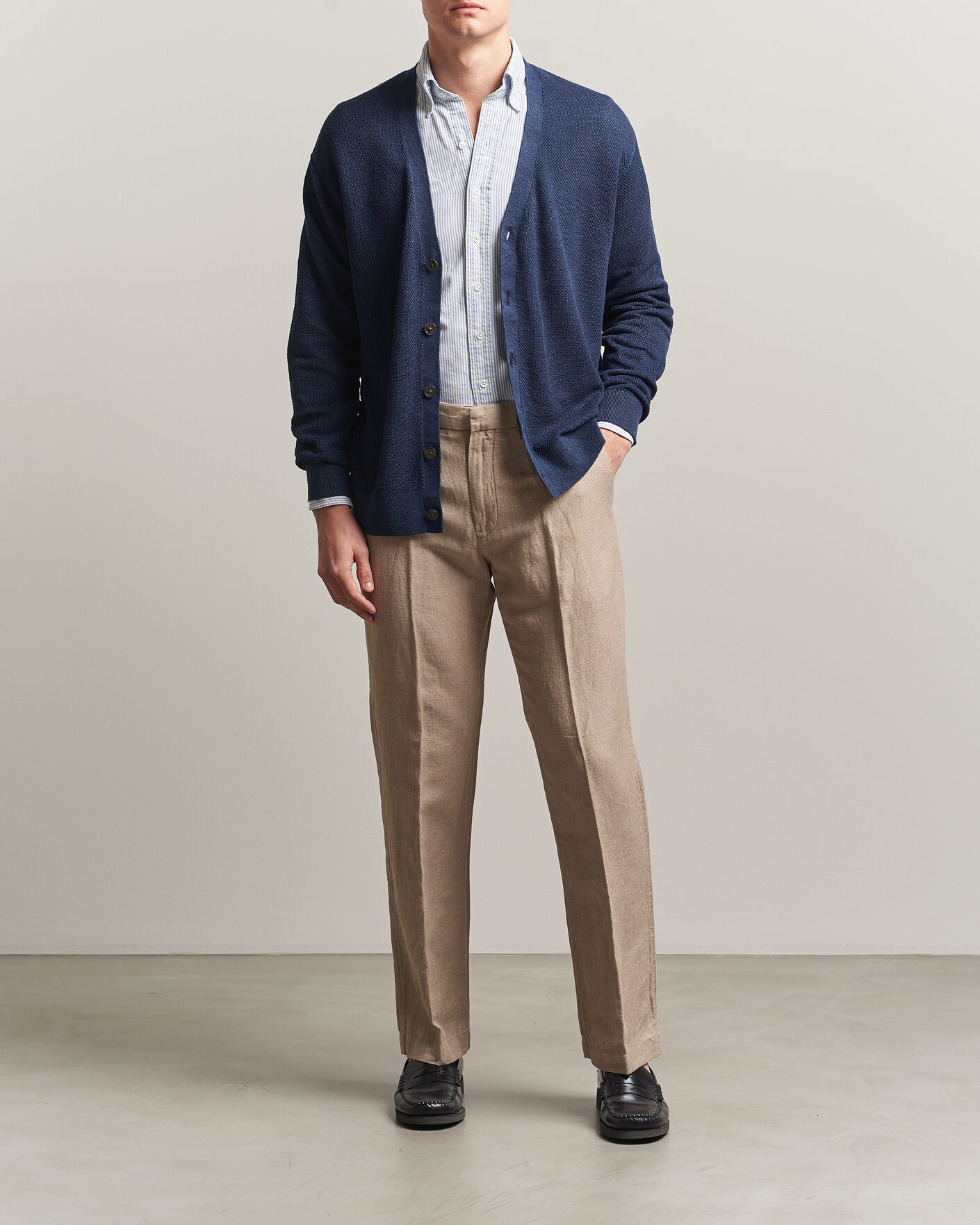 Homme | Pantalons | Polo Ralph Lauren | Cotton Linen Pants Madison Tan Stone Grey