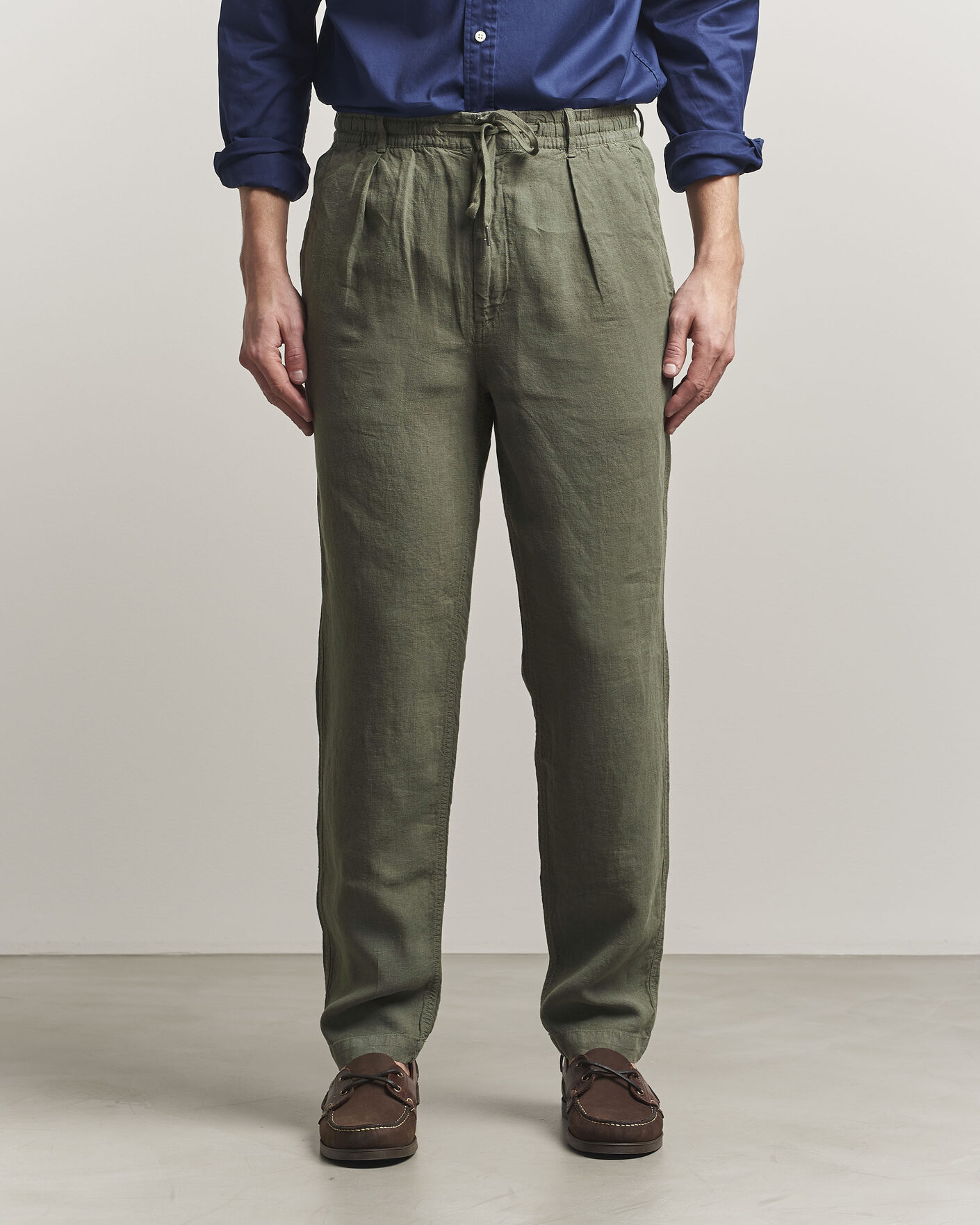 Homme | Pantalons | Polo Ralph Lauren | Prepster Linen Trousers New Olive