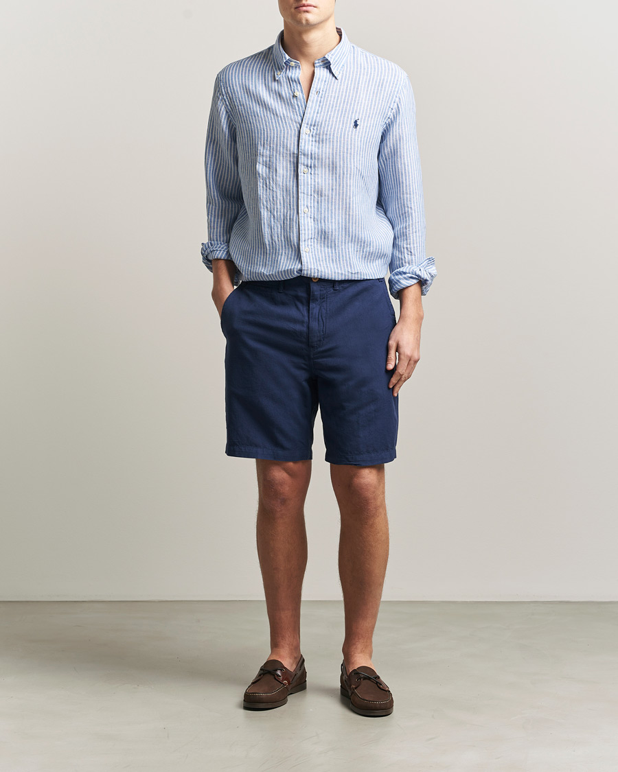 Homme | Shorts | Polo Ralph Lauren | Cotton/Linen Shorts Spring Navy