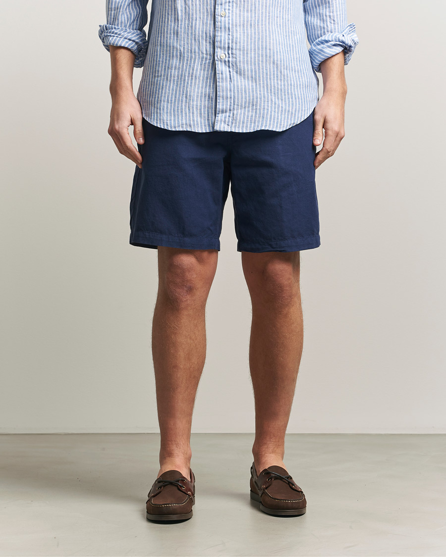 Homme | Shorts | Polo Ralph Lauren | Cotton/Linen Shorts Spring Navy