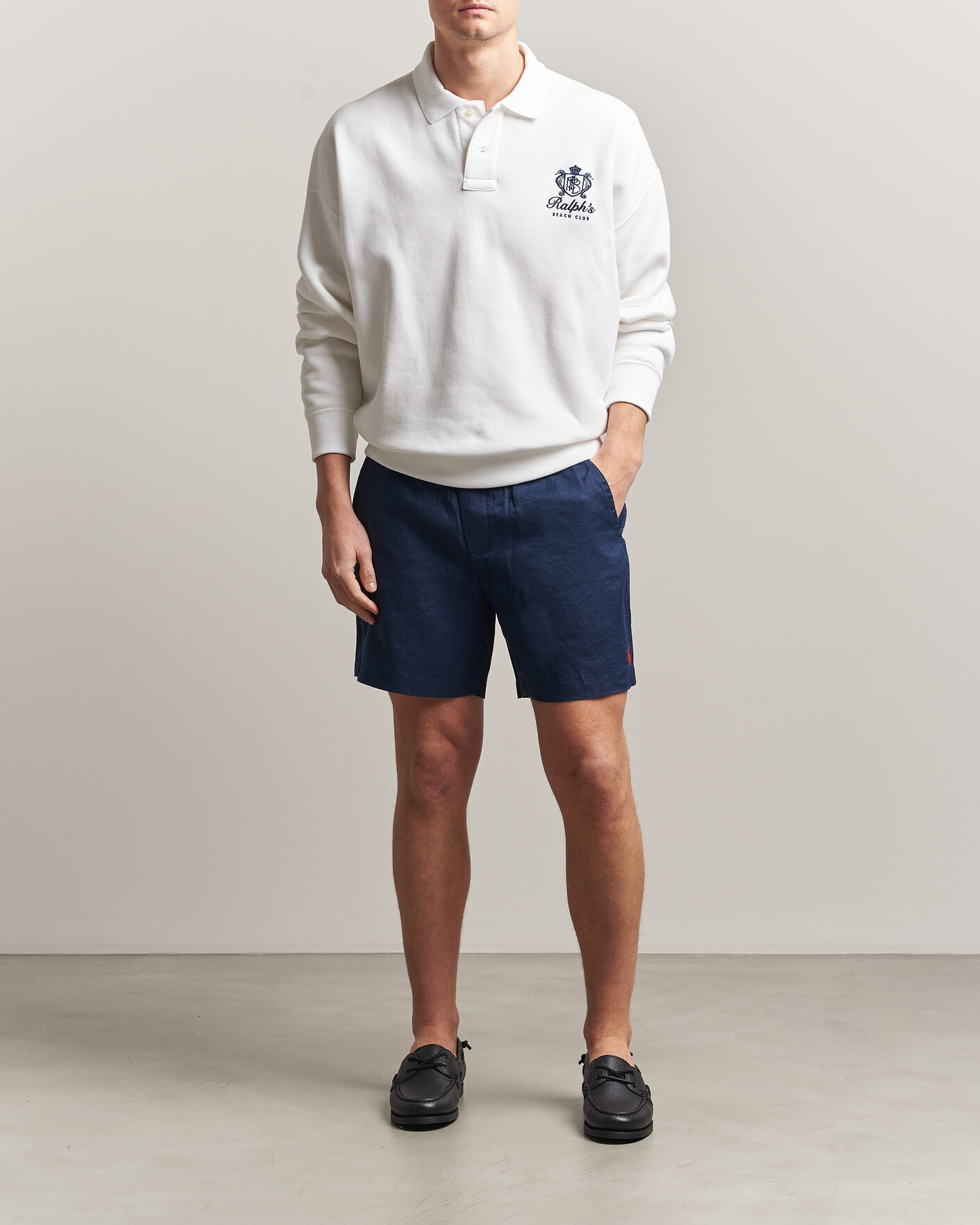 Homme | Shorts | Polo Ralph Lauren | Dyed Linen Shorts Newport Navy