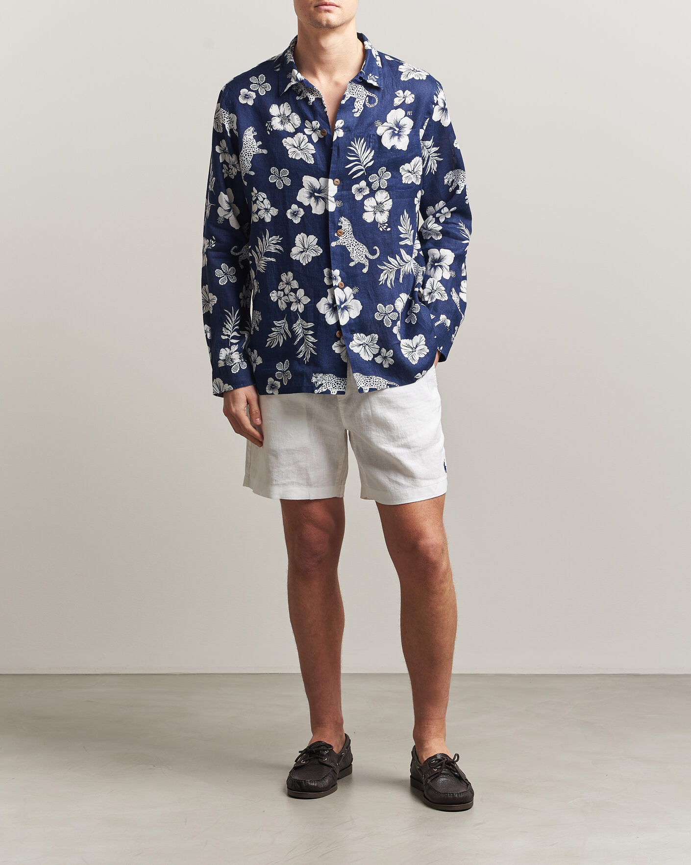 Homme | Shorts | Polo Ralph Lauren | Dyed Linen Shorts White