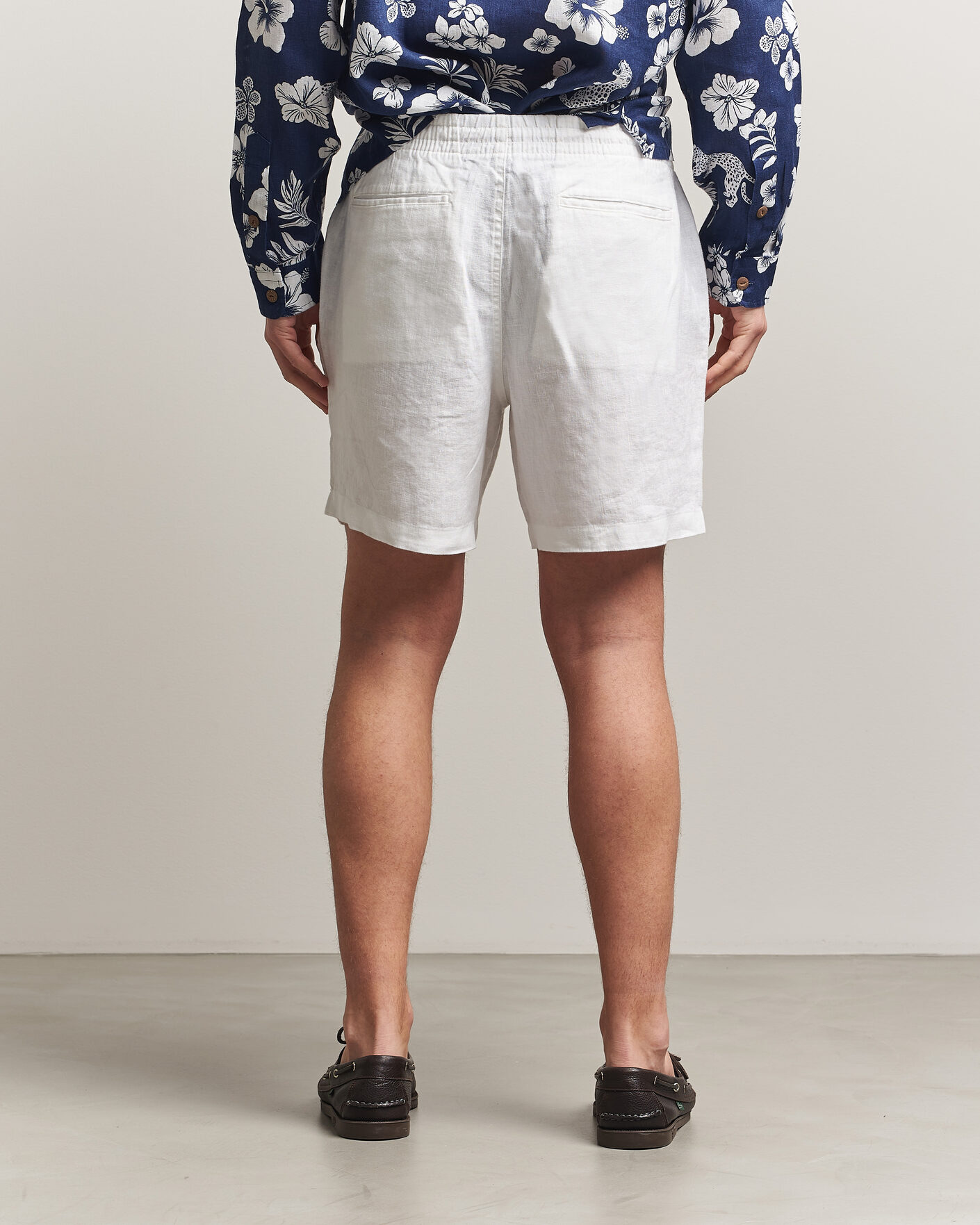 Homme | Shorts | Polo Ralph Lauren | Dyed Linen Shorts White