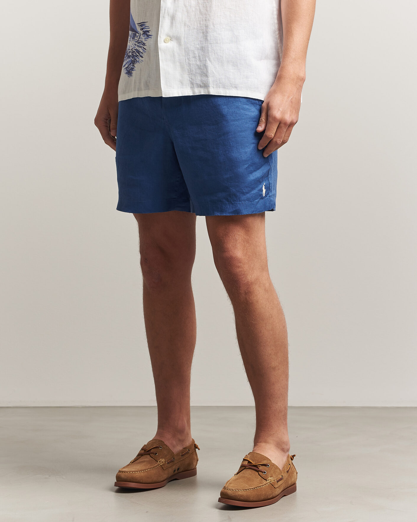 Homme | Shorts | Polo Ralph Lauren | Dyed Linen Shorts Dusty Azure