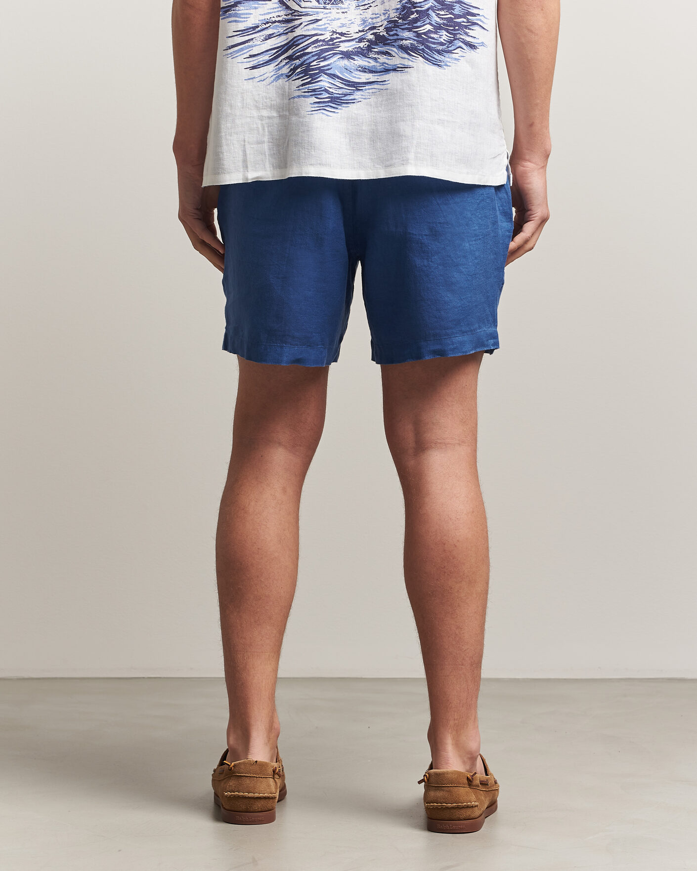 Homme | Shorts | Polo Ralph Lauren | Dyed Linen Shorts Dusty Azure