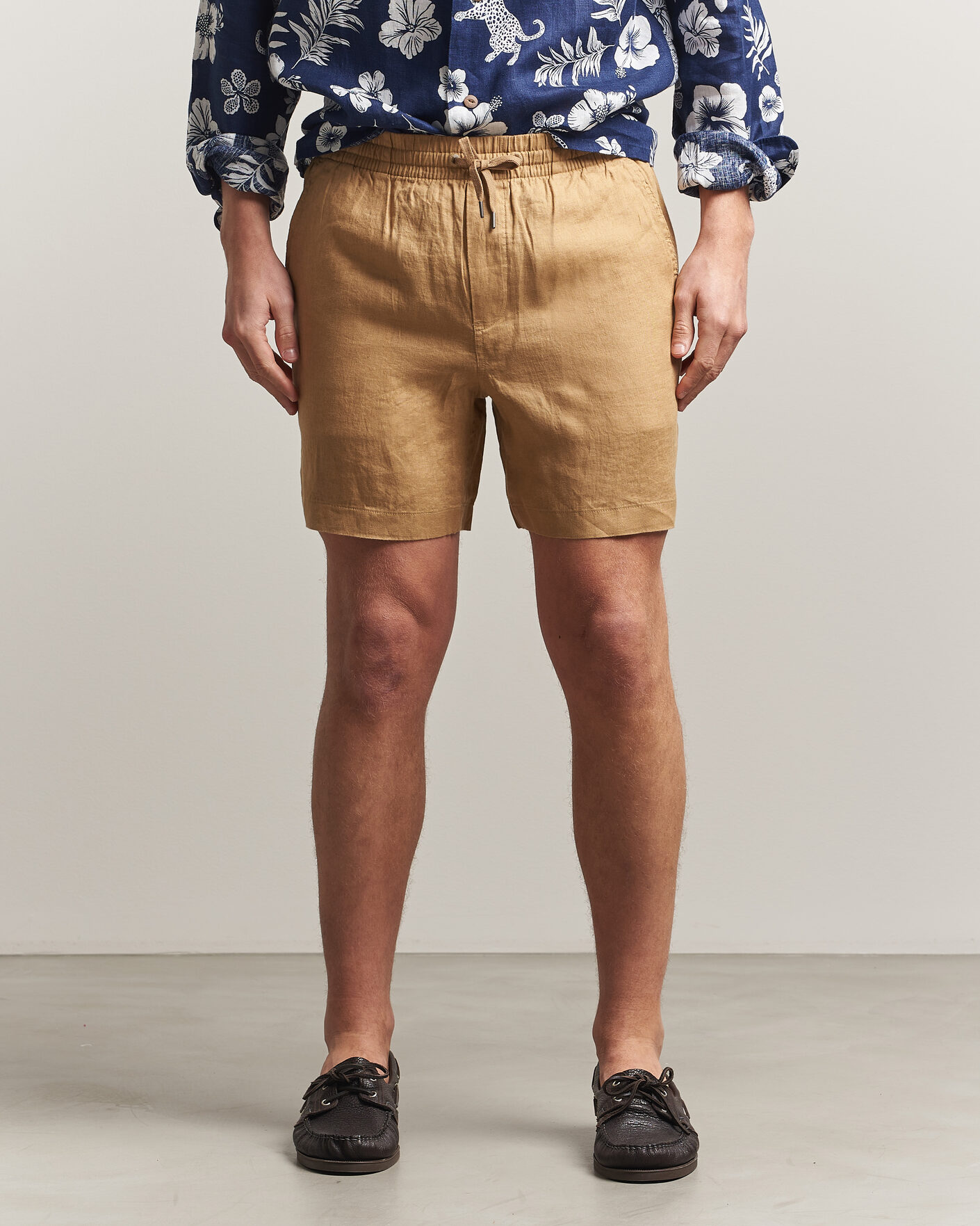 Homme | Shorts | Polo Ralph Lauren | Dyed Linen Shorts Cafe Tan