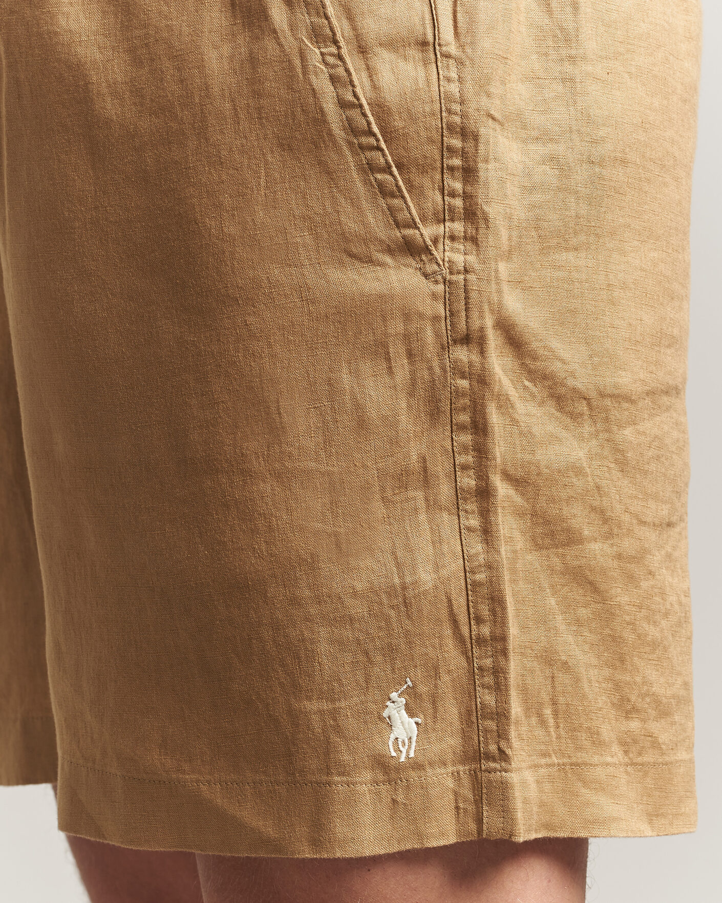 Homme | Shorts | Polo Ralph Lauren | Dyed Linen Shorts Cafe Tan