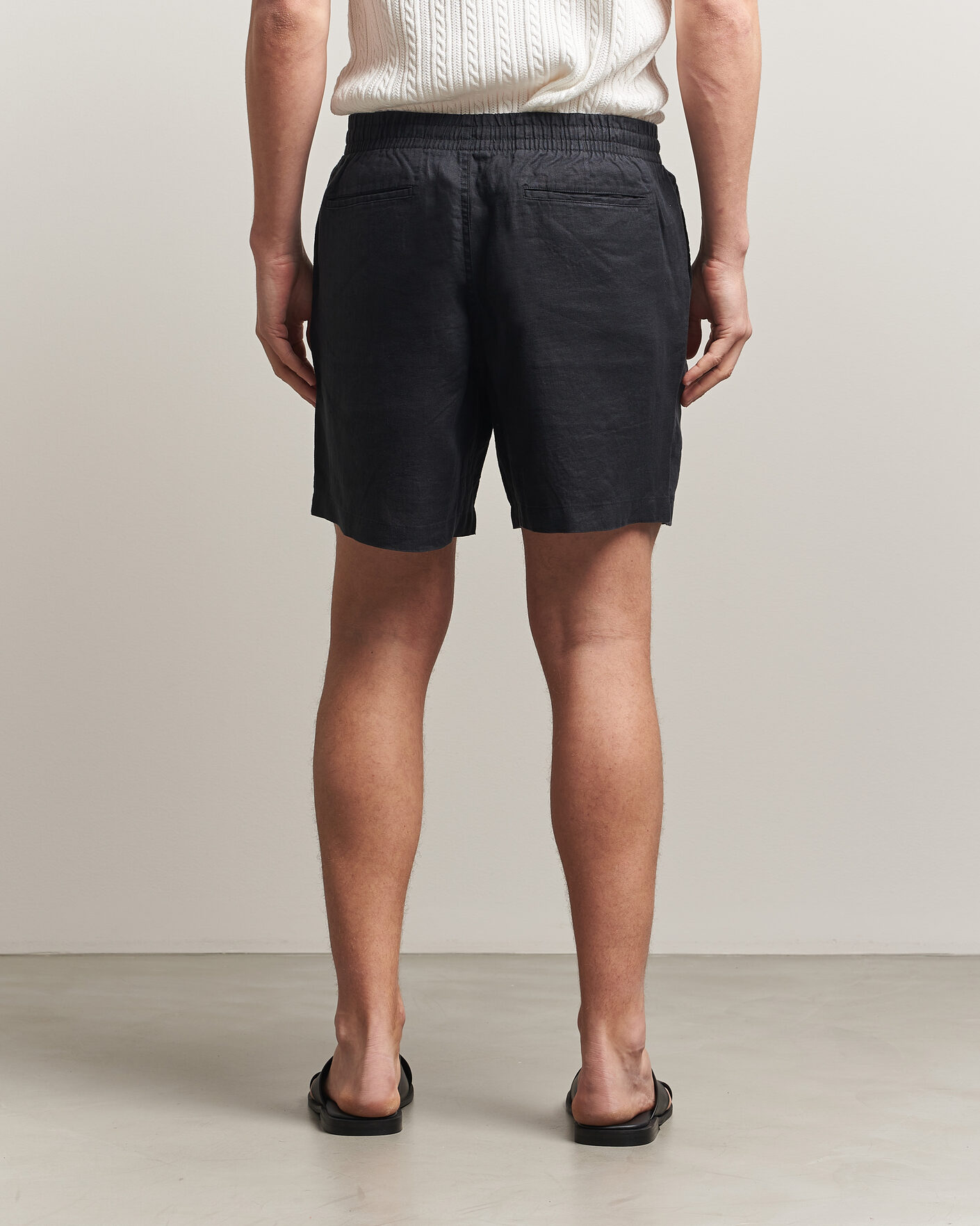 Homme | Shorts | Polo Ralph Lauren | Dyed Linen Shorts Polo Black