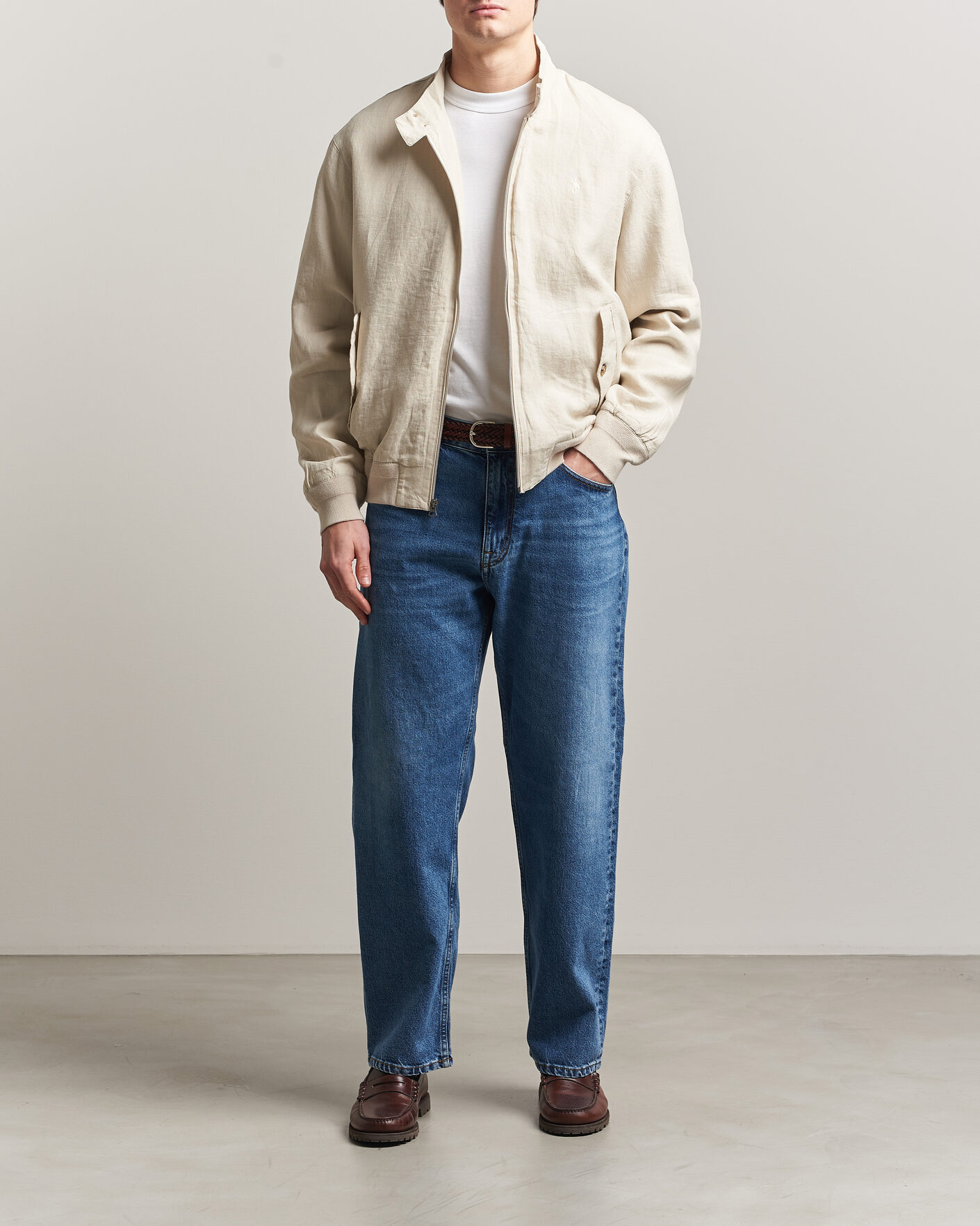 Homme | Manteaux Et Vestes | Polo Ralph Lauren | Linen Herringbone Windbreaker Basic Sand
