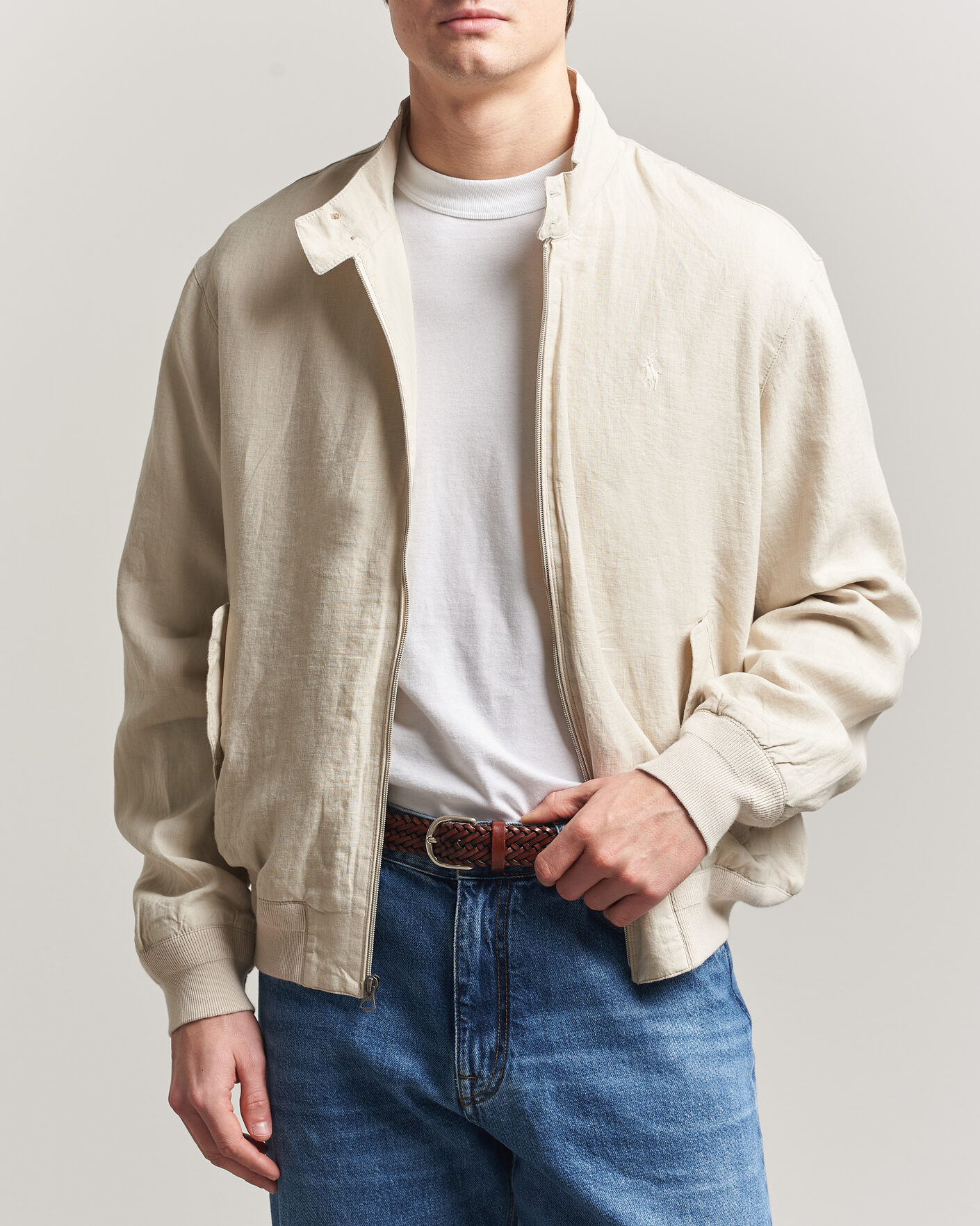 Homme | Manteaux Et Vestes | Polo Ralph Lauren | Linen Herringbone Windbreaker Basic Sand