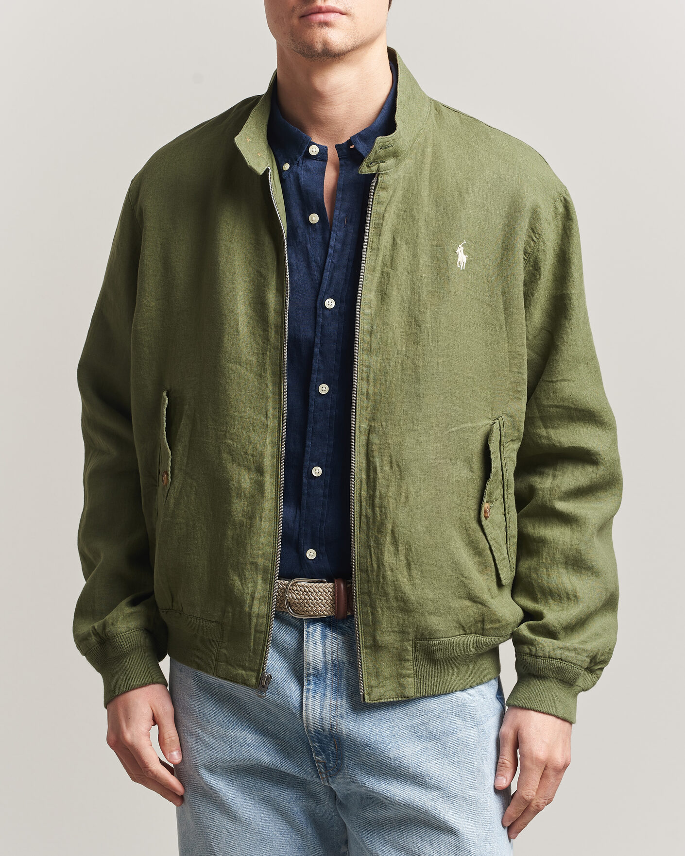Homme | Manteaux Et Vestes | Polo Ralph Lauren | Linen Herringbone Windbreaker Garden Trail