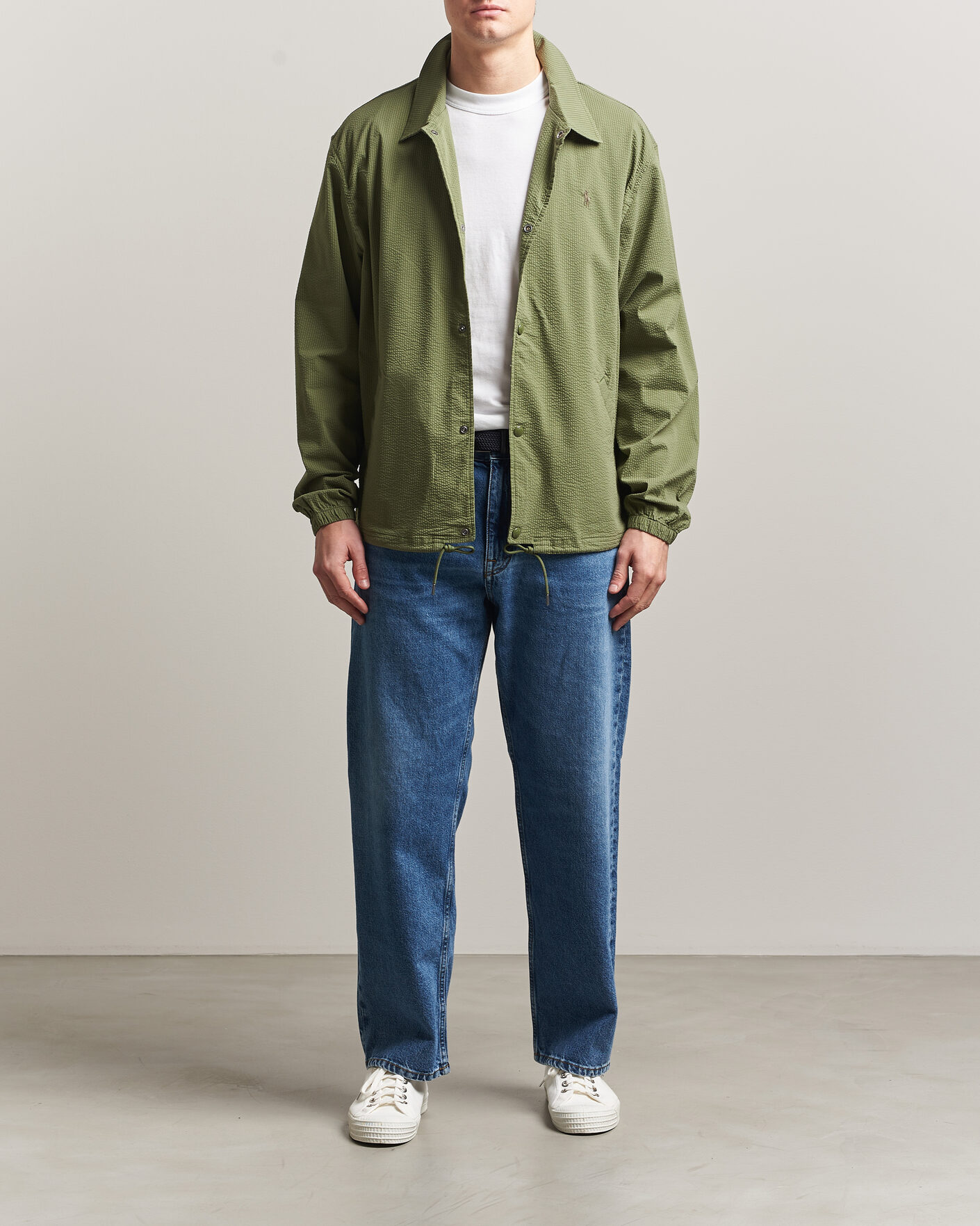 Homme | Manteaux Et Vestes | Polo Ralph Lauren | Seersucker Windbreaker Jacket Supply Olive