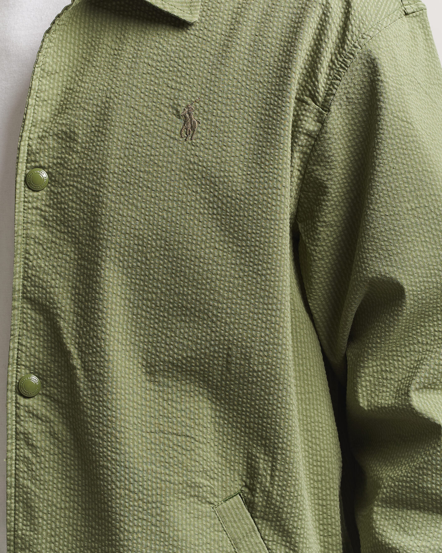 Homme | Manteaux Et Vestes | Polo Ralph Lauren | Seersucker Windbreaker Jacket Supply Olive