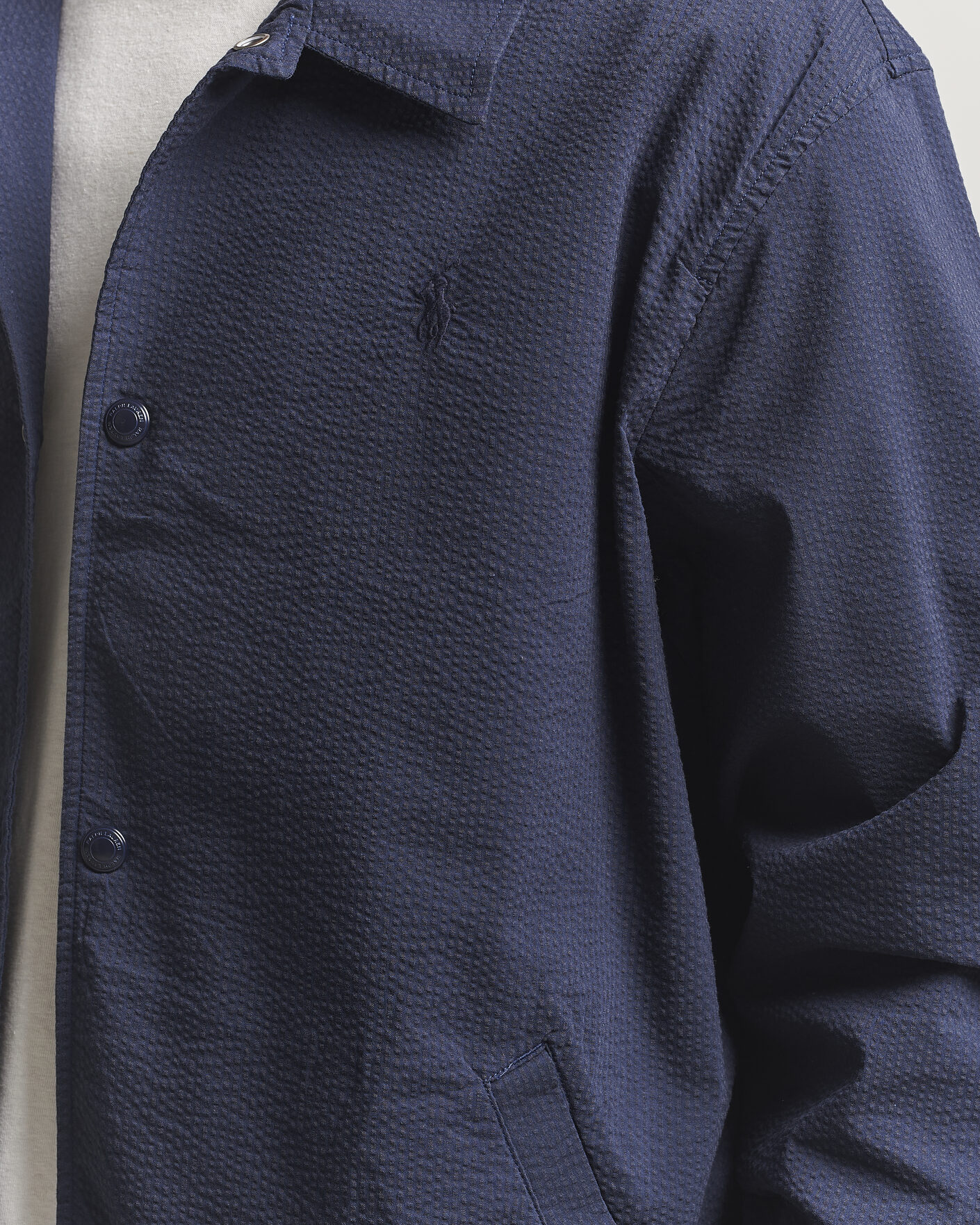 Homme | Manteaux Et Vestes | Polo Ralph Lauren | Seersucker Windbreaker Jacket Newport Navy