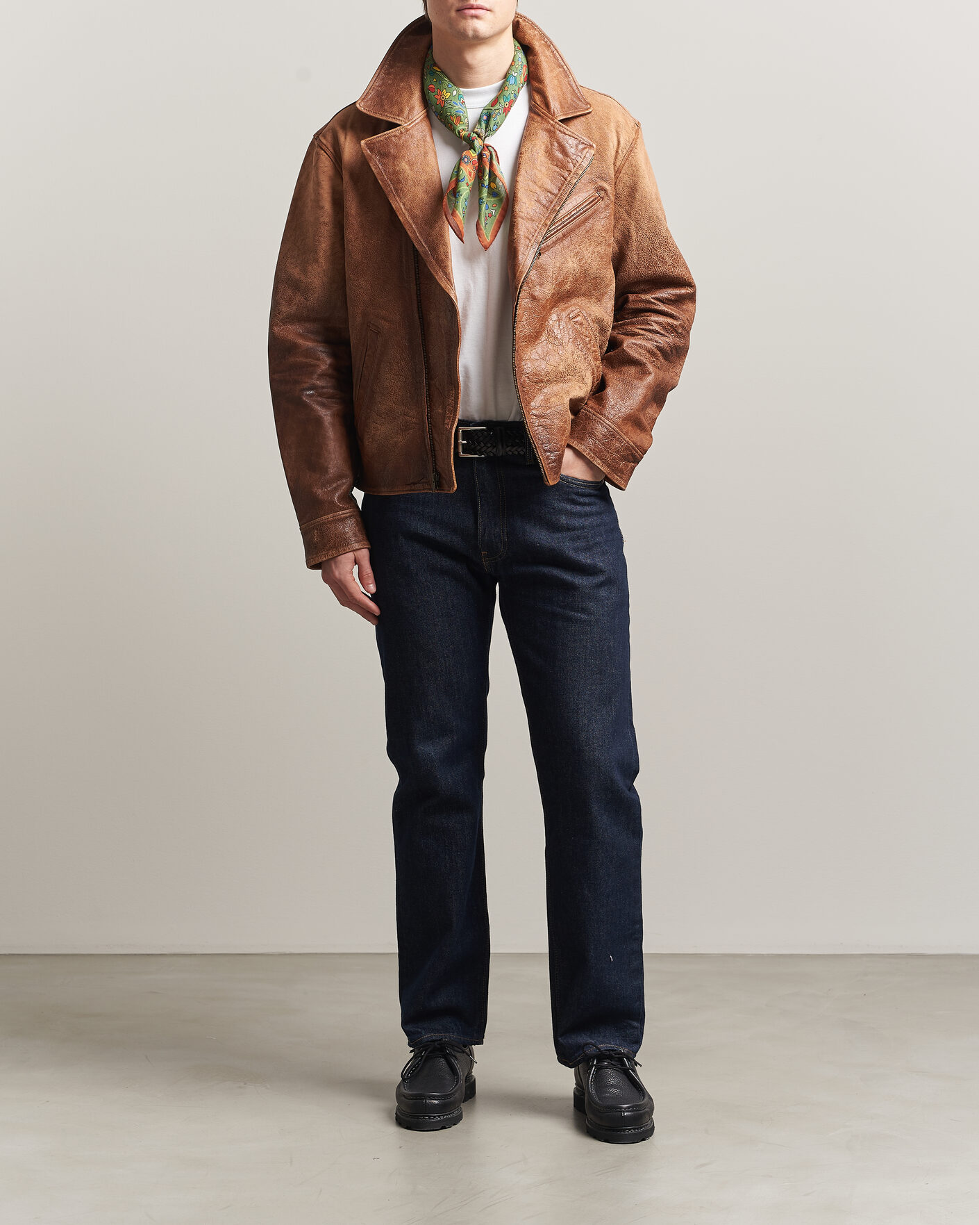 Homme | Manteaux Et Vestes | Polo Ralph Lauren | Cow Leather Moto Jacket Brown