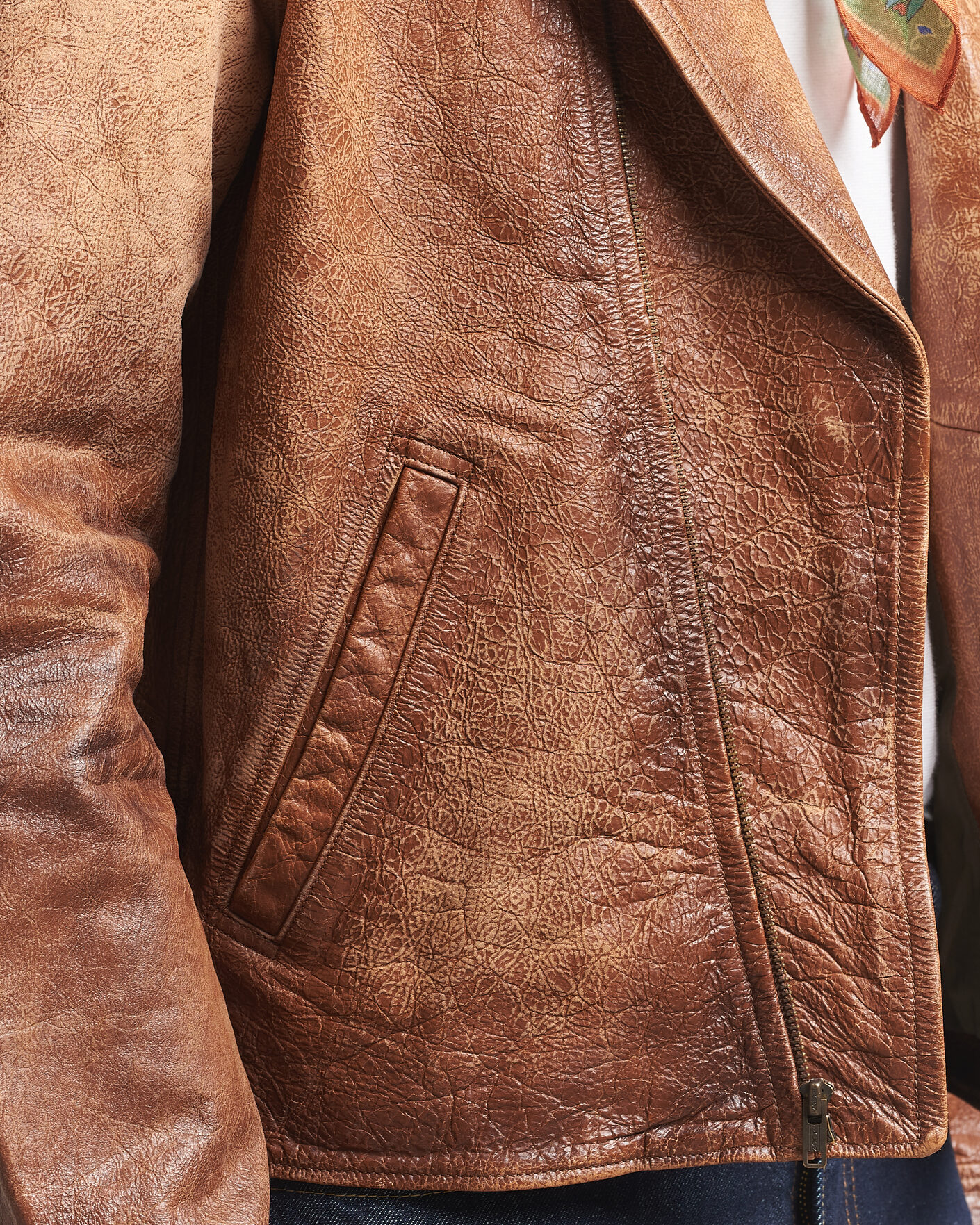 Homme | Manteaux Et Vestes | Polo Ralph Lauren | Cow Leather Moto Jacket Brown