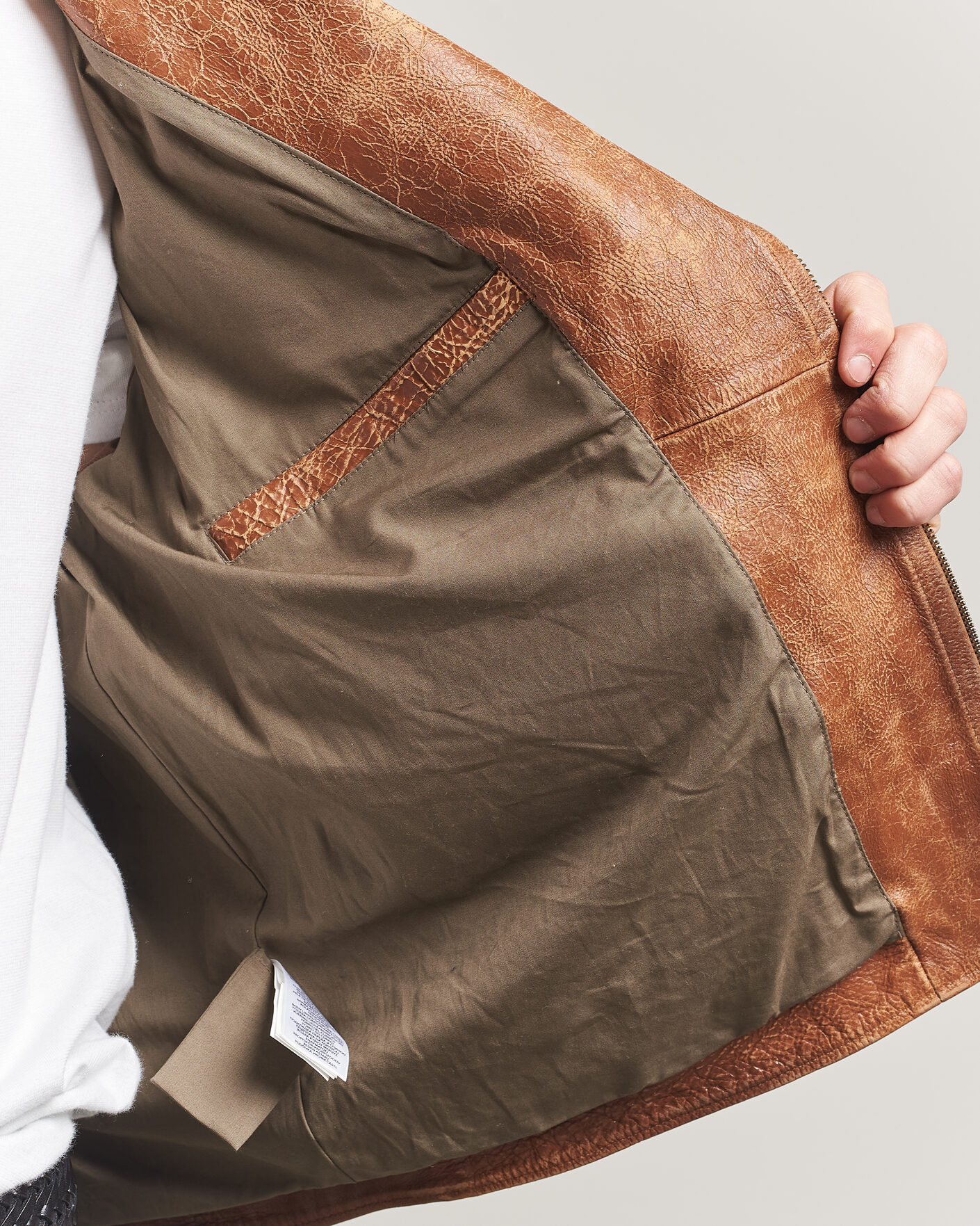 Homme | Manteaux Et Vestes | Polo Ralph Lauren | Cow Leather Moto Jacket Brown