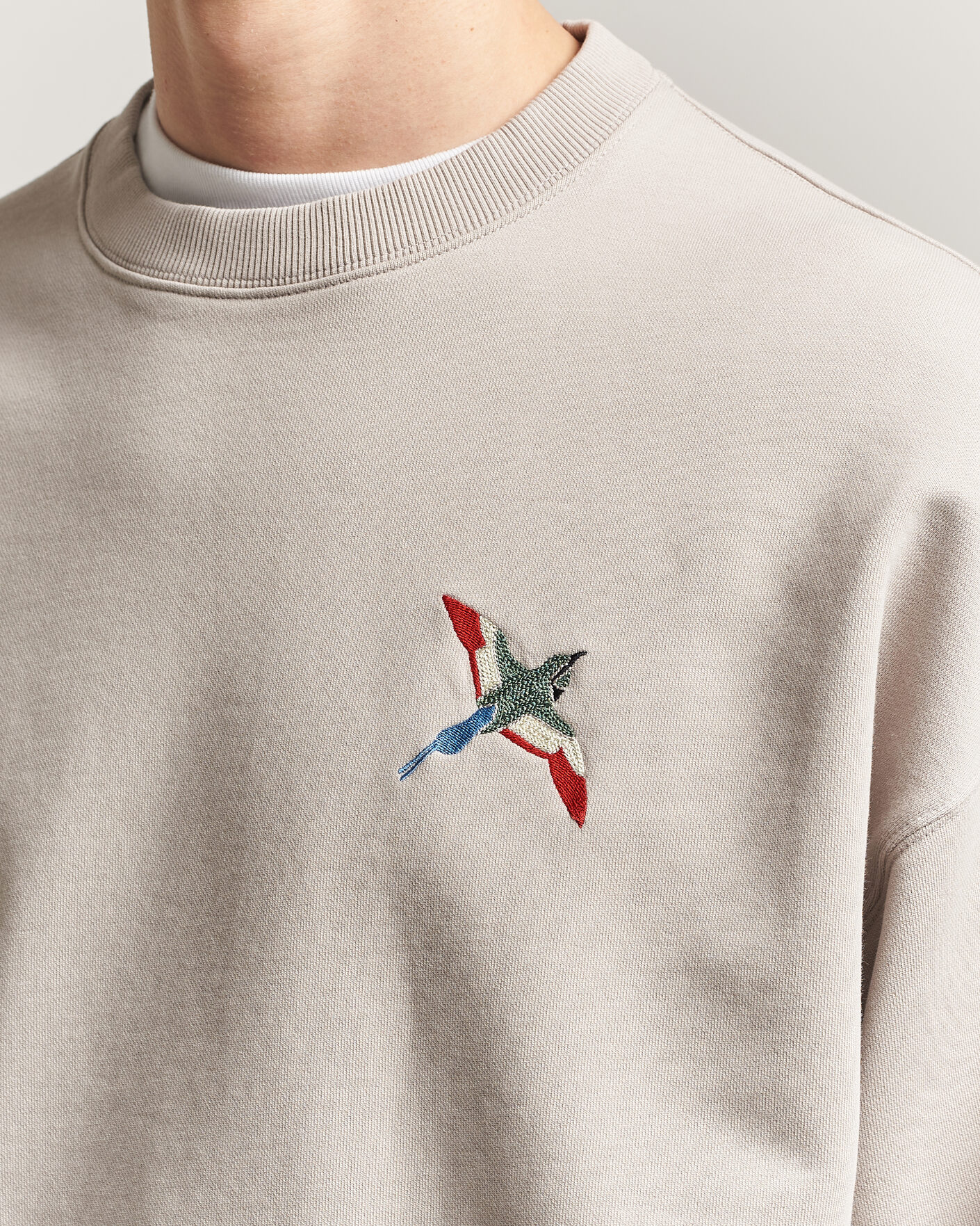 Homme | Pulls Et Tricots | Axel Arigato | Micro Bee Bird Sweatshirt Stone