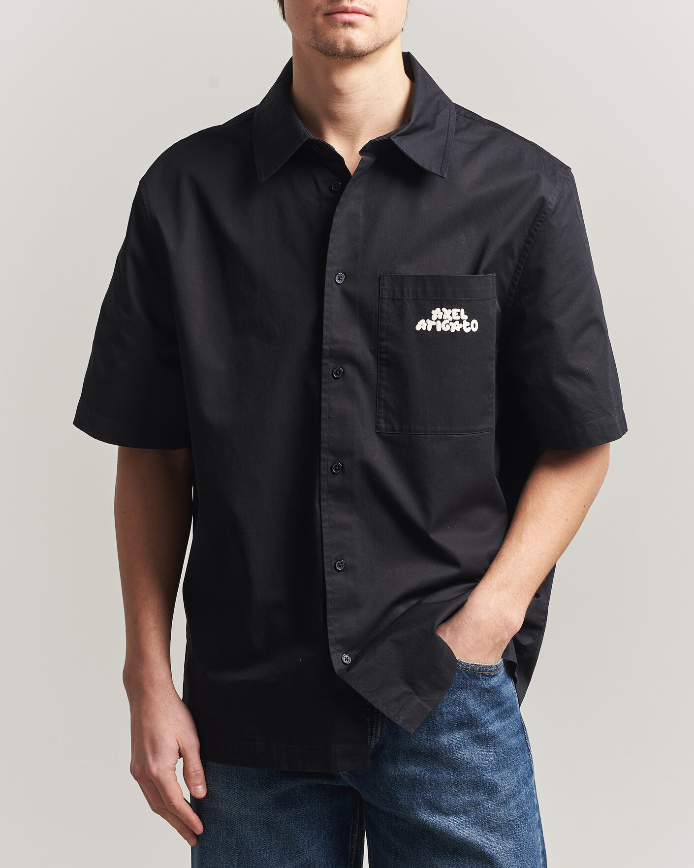 Homme | Chemises | Axel Arigato | Drew Short Sleeve Shirt Black