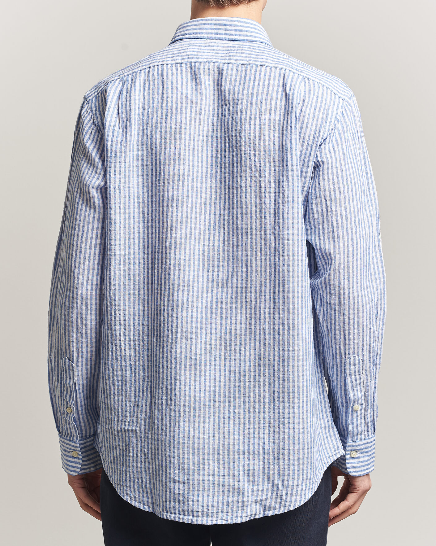 Homme | Chemises | Polo Ralph Lauren | Cotton/Linen Seersucker Shirt Blue/White