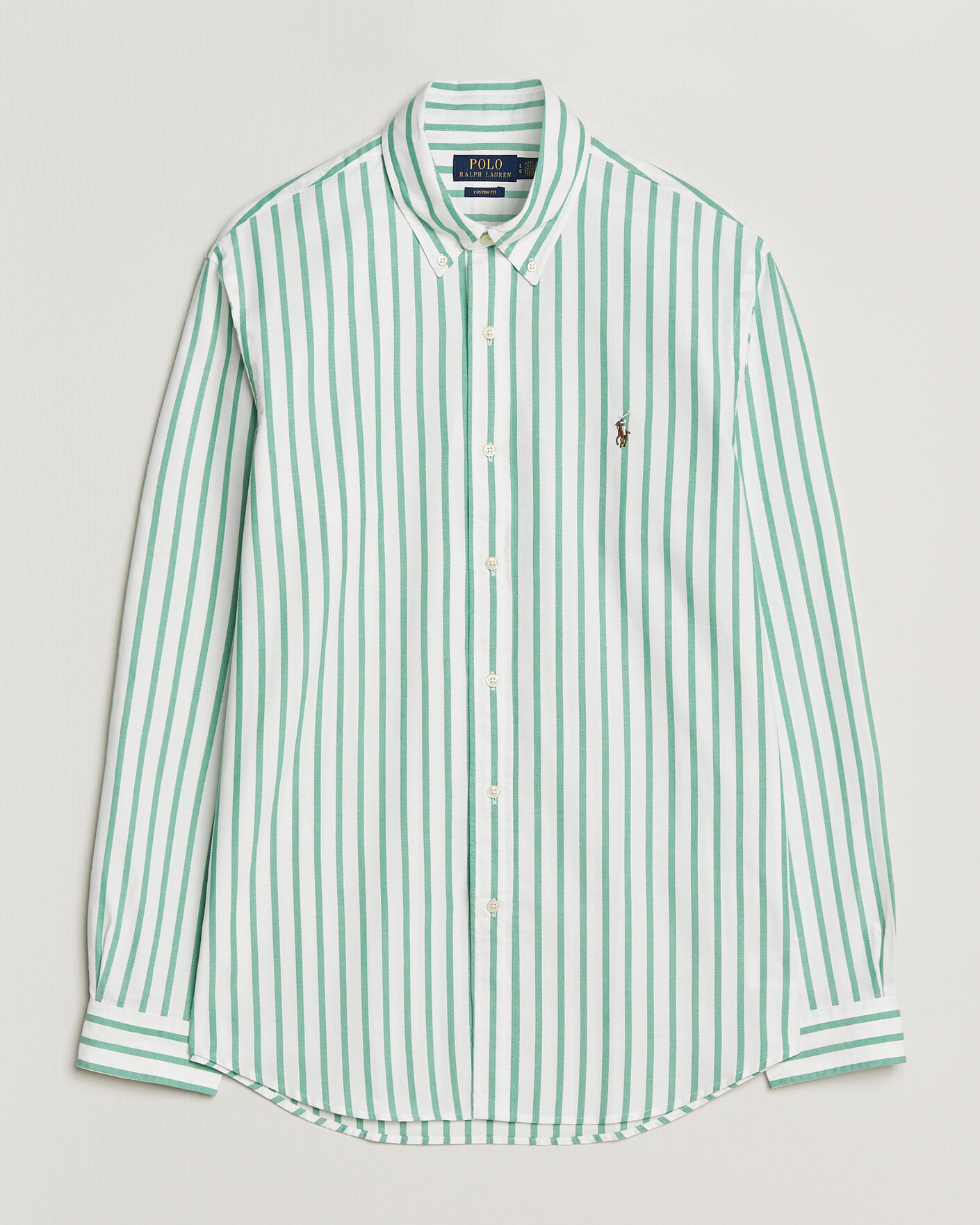 Homme | Chemises | Polo Ralph Lauren | Custom Fit Striped Oxford Shirt Green