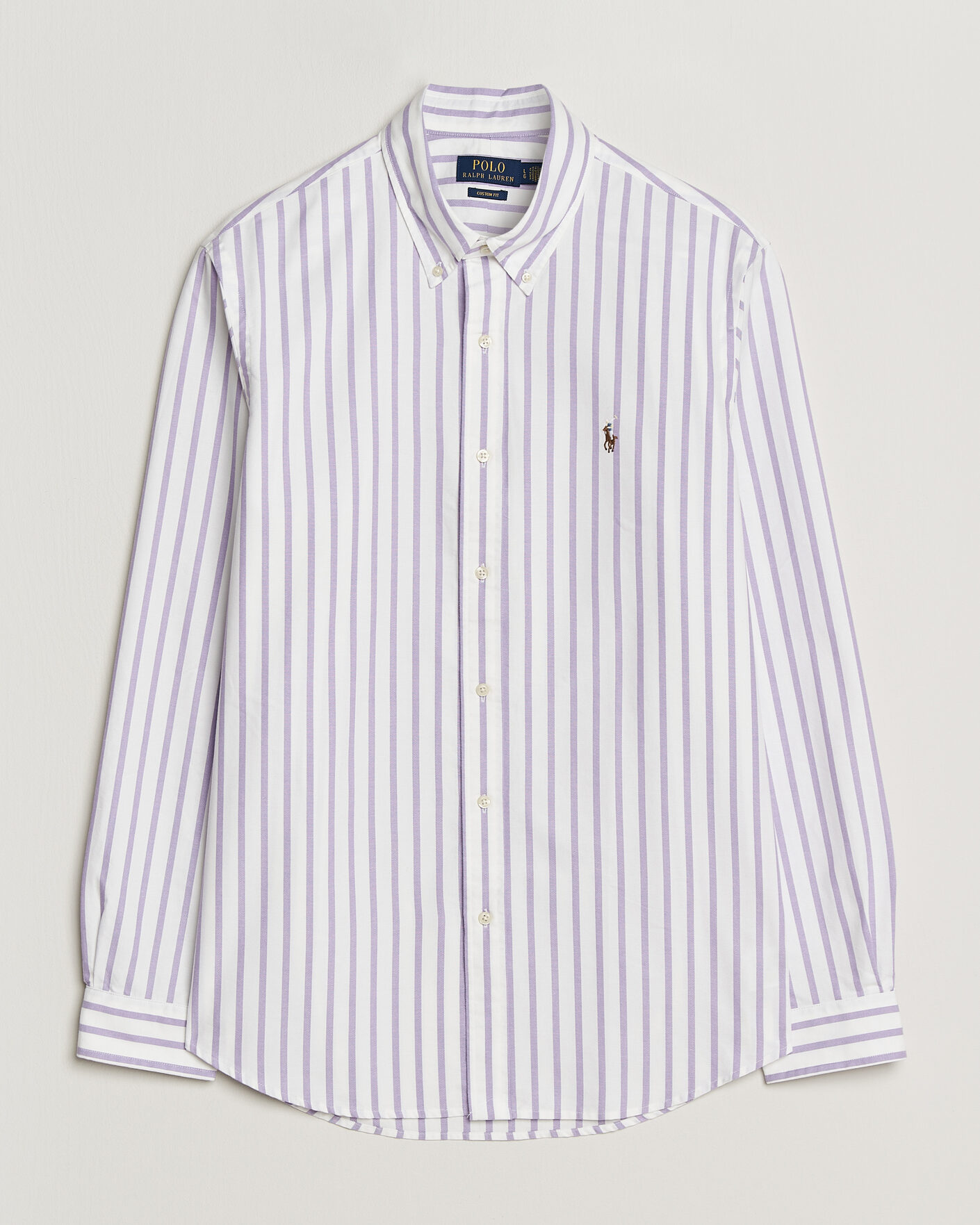 Homme | Chemises | Polo Ralph Lauren | Custom Fit Striped Oxford Shirt Purple