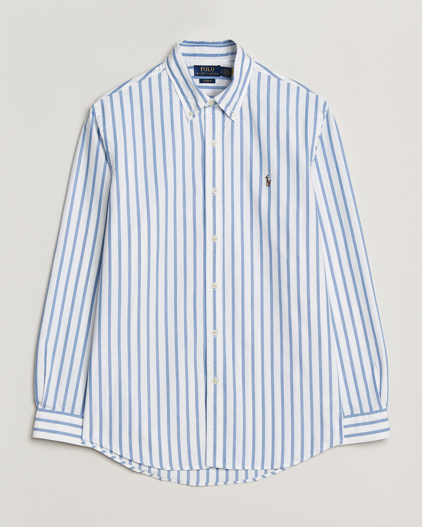 Homme | Chemises | Polo Ralph Lauren | Custom Fit Striped Oxford Shirt Blue