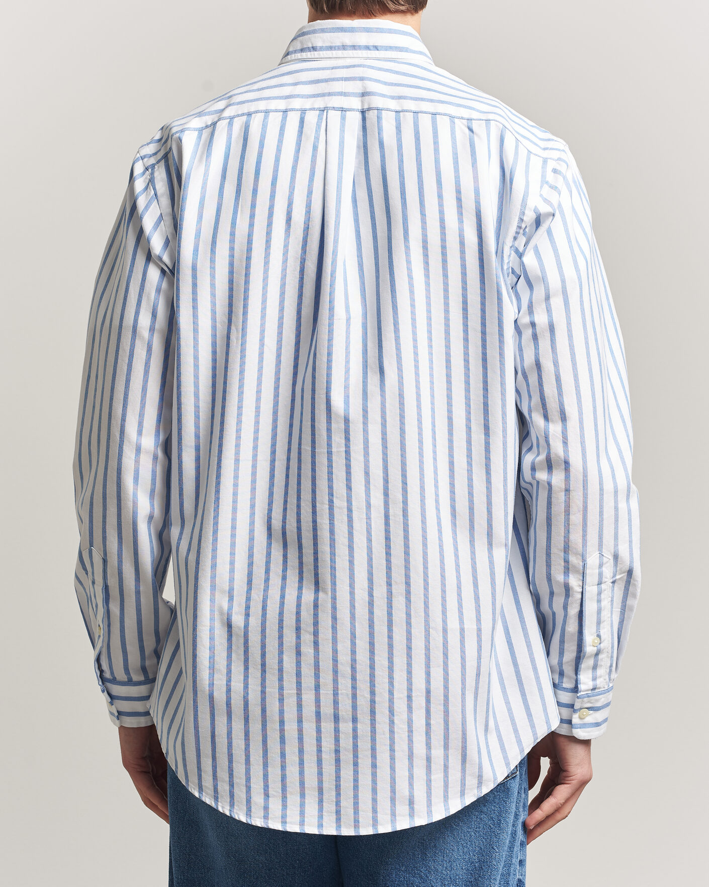 Homme | Chemises | Polo Ralph Lauren | Custom Fit Striped Oxford Shirt Blue
