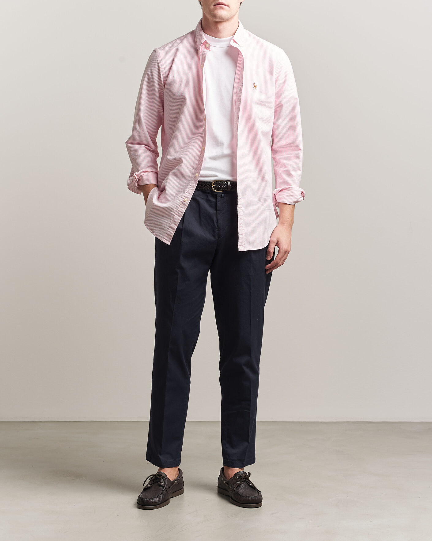Homme | Chemises | Polo Ralph Lauren | Custom Fit Micro Striped Oxford Shirt Pink