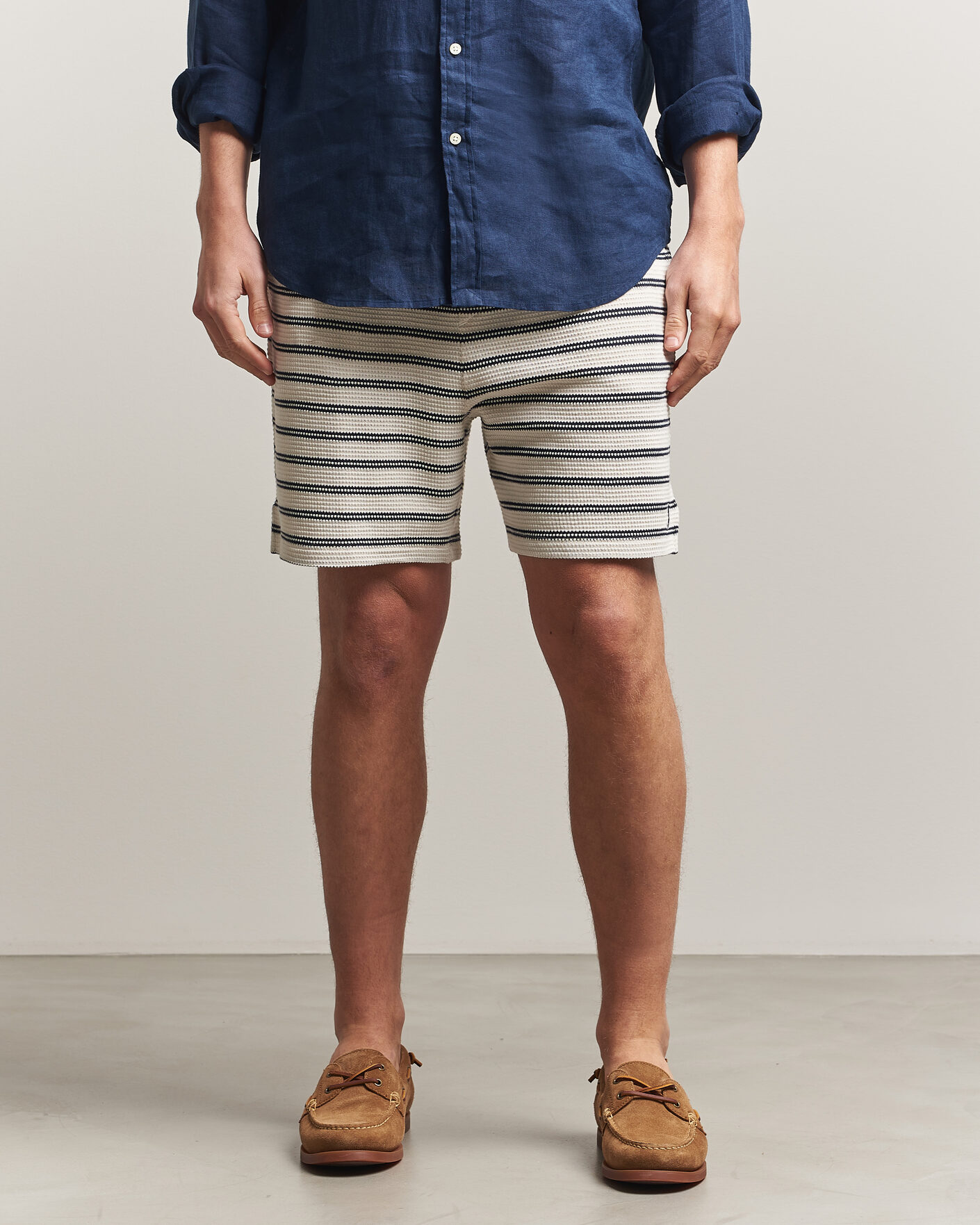 Homme | Shorts | Polo Ralph Lauren | Knitted Shorts Pale Cream/Newport Navy