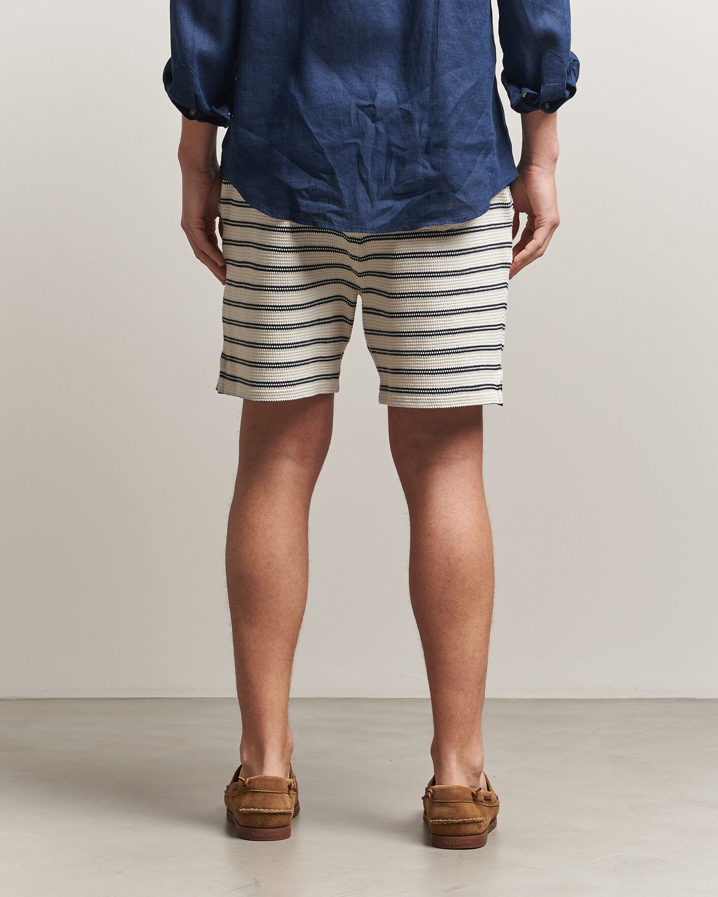 Homme | Shorts | Polo Ralph Lauren | Knitted Shorts Pale Cream/Newport Navy
