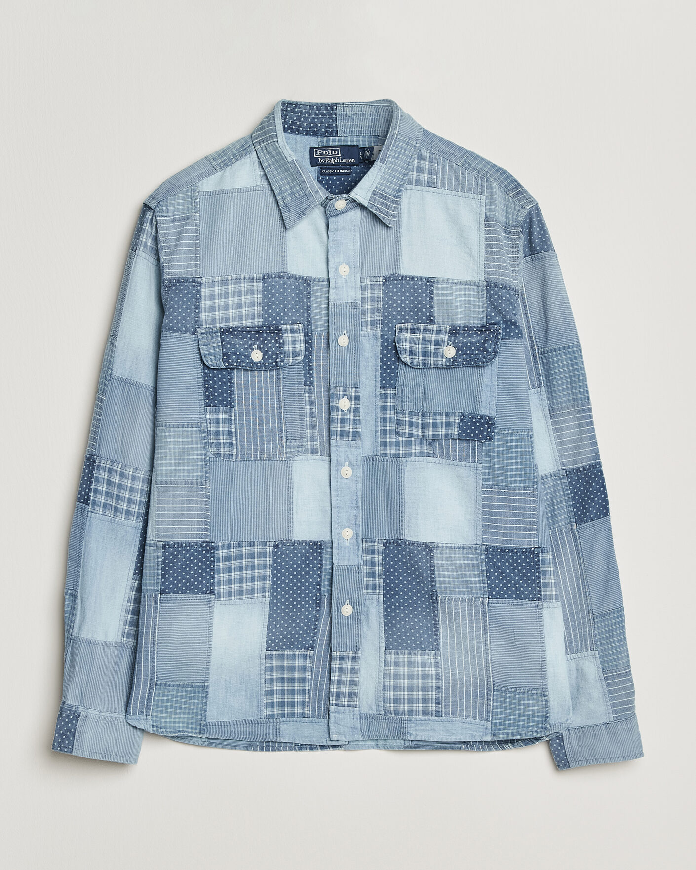 Homme | Chemises | Polo Ralph Lauren | Indigo Patchwork Shirt Blue