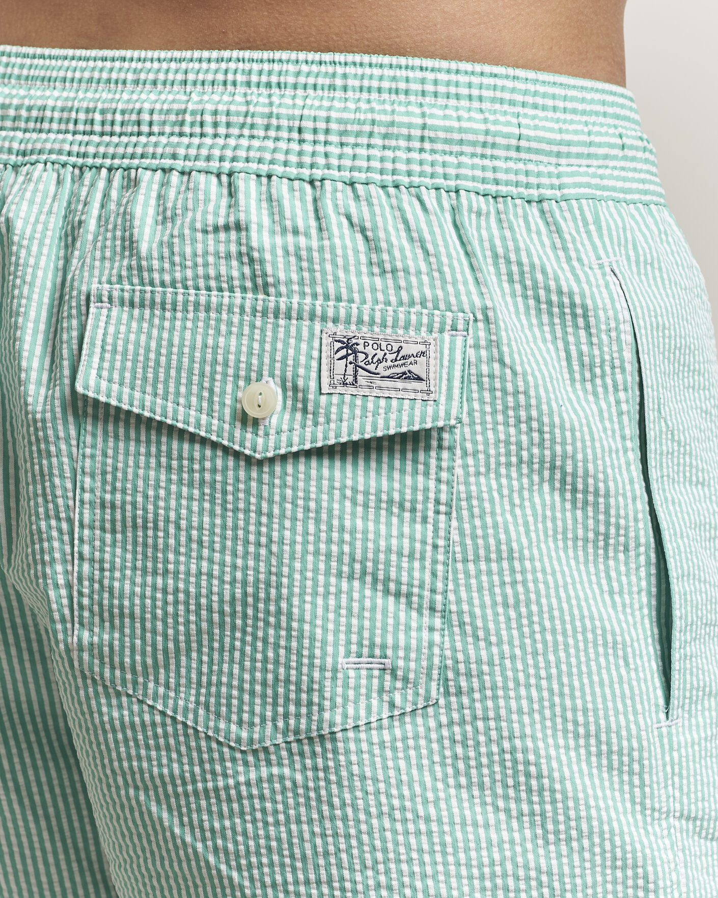 Homme | Maillots De Bain | Polo Ralph Lauren | Traveler Mid Trunk Seersucker Green