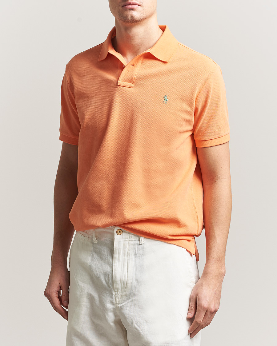 Homme | Polos | Polo Ralph Lauren | Custom Slim Fit Polo Pompano Orange