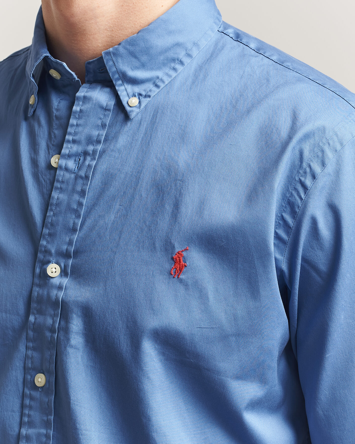 Homme | Chemises | Polo Ralph Lauren | Custom Fit Garment Twill Shirt Nimes Blue