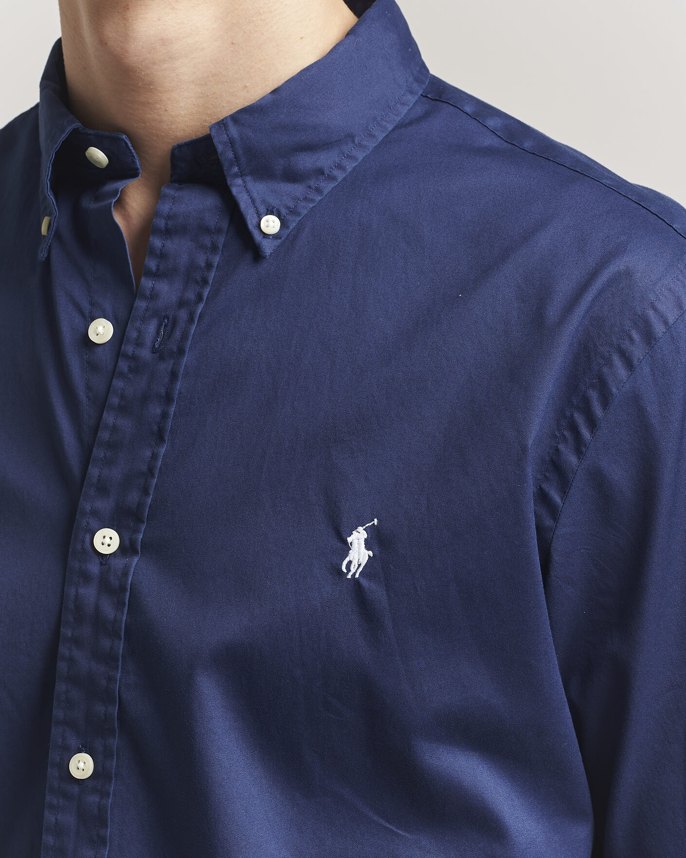 Homme | Chemises | Polo Ralph Lauren | Custom Fit Garment Twill Shirt Newport Navy