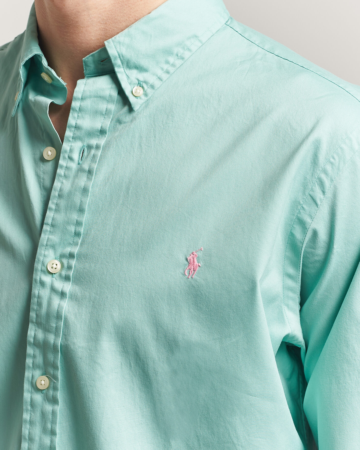 Homme | Chemises | Polo Ralph Lauren | Custom Fit Garment Twill Shirt Celadon