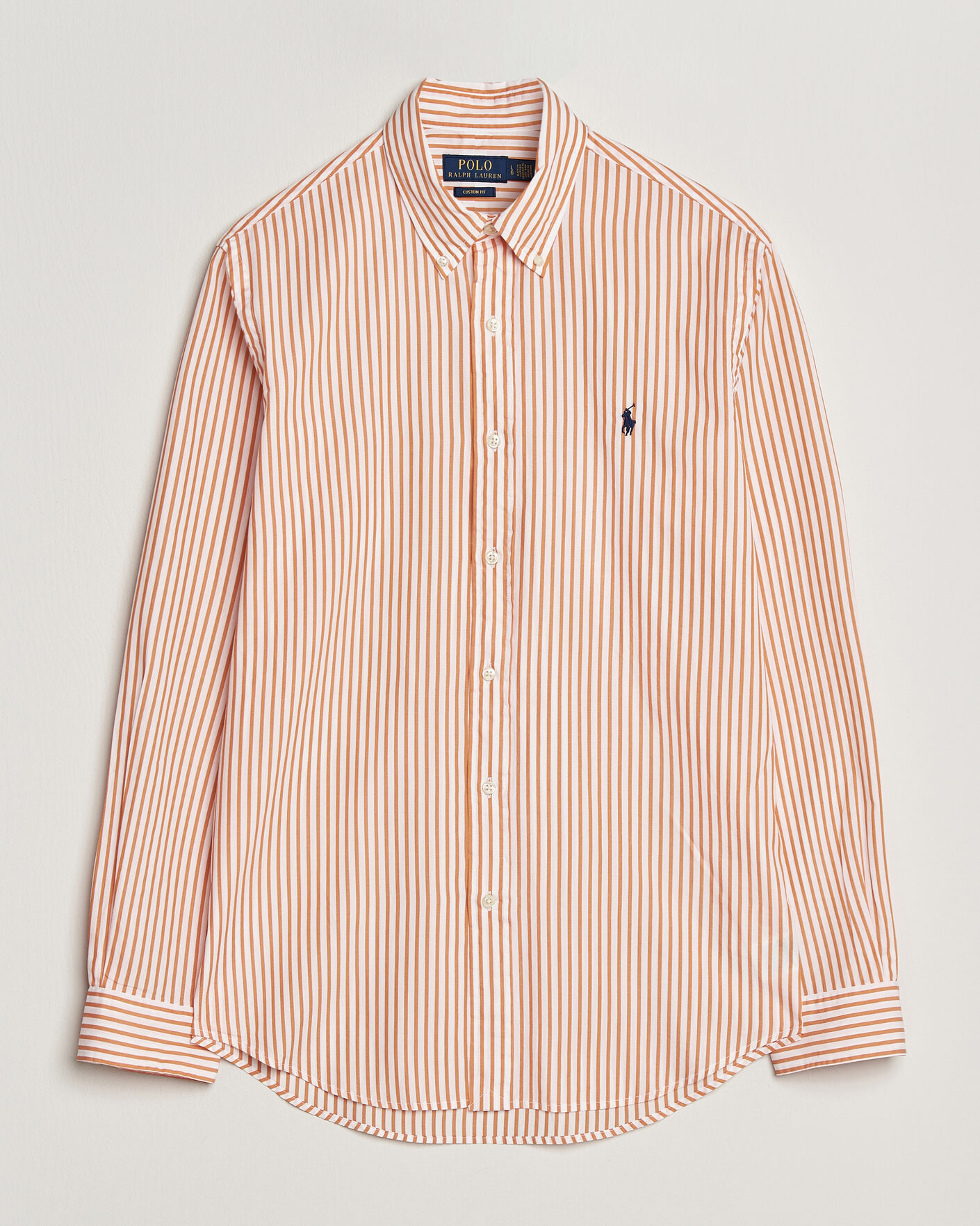 Homme | Chemises | Polo Ralph Lauren | Custom Fit Poplin Striped Shirt Kona Orange