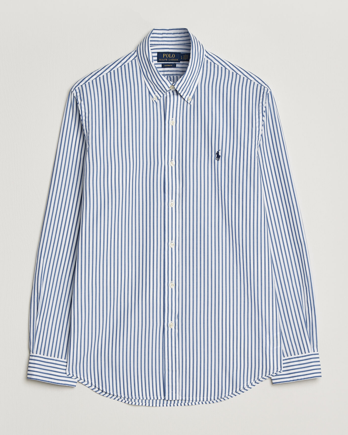 Homme | Chemises | Polo Ralph Lauren | Custom Fit Poplin Striped Shirt Blue