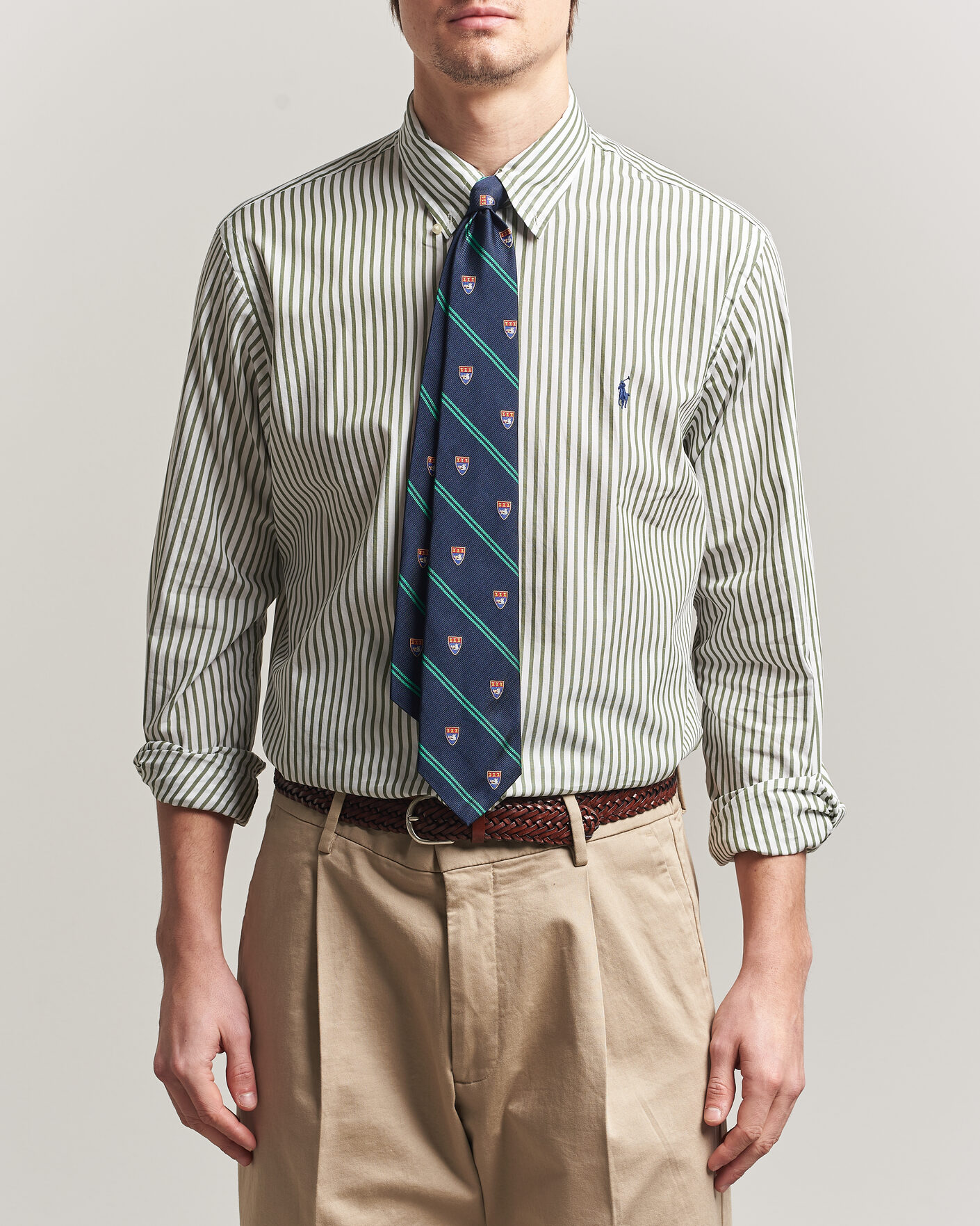 Homme | Chemises | Polo Ralph Lauren | Custom Fit Poplin Striped Shirt Garden Trail