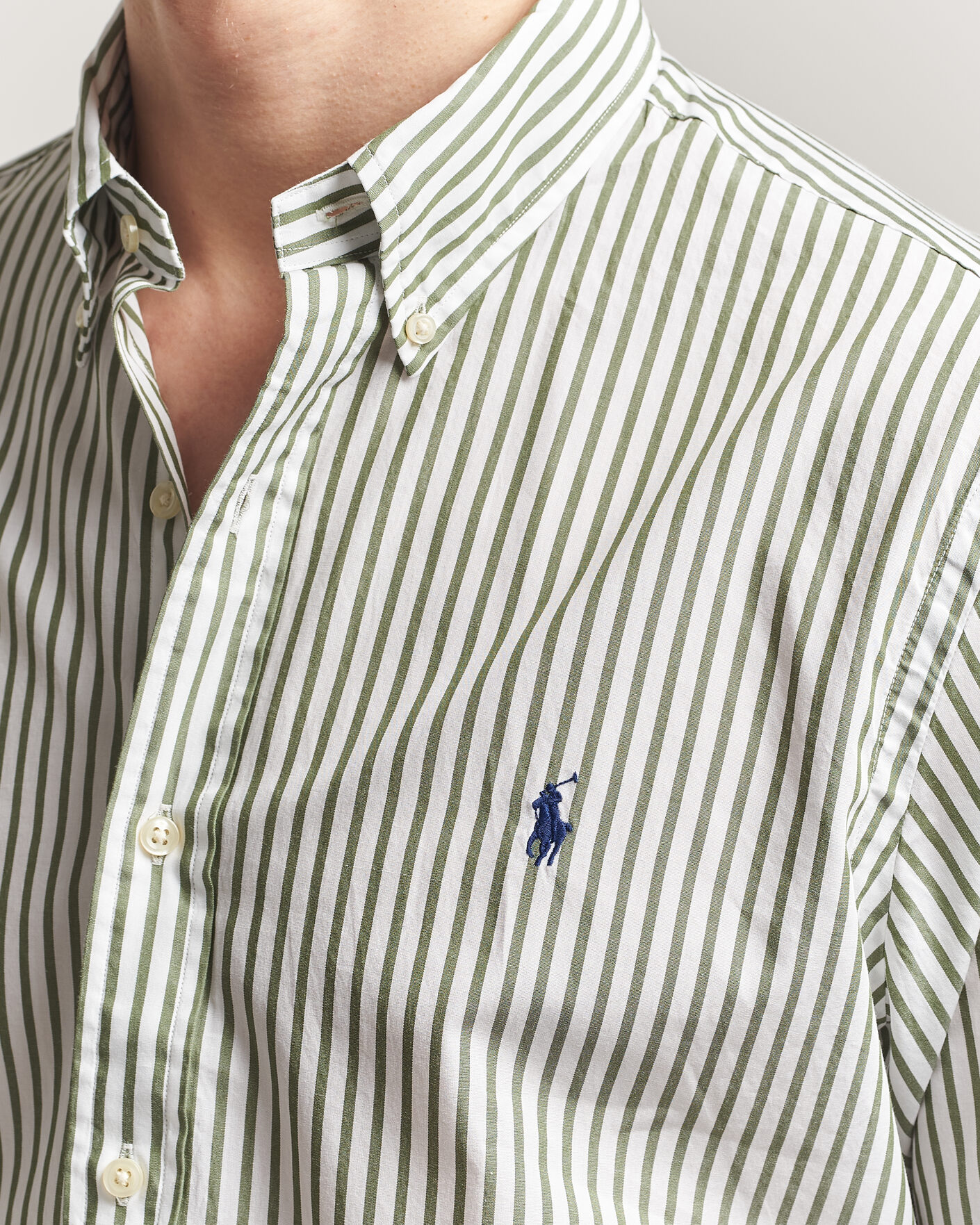 Homme | Chemises | Polo Ralph Lauren | Custom Fit Poplin Striped Shirt Garden Trail