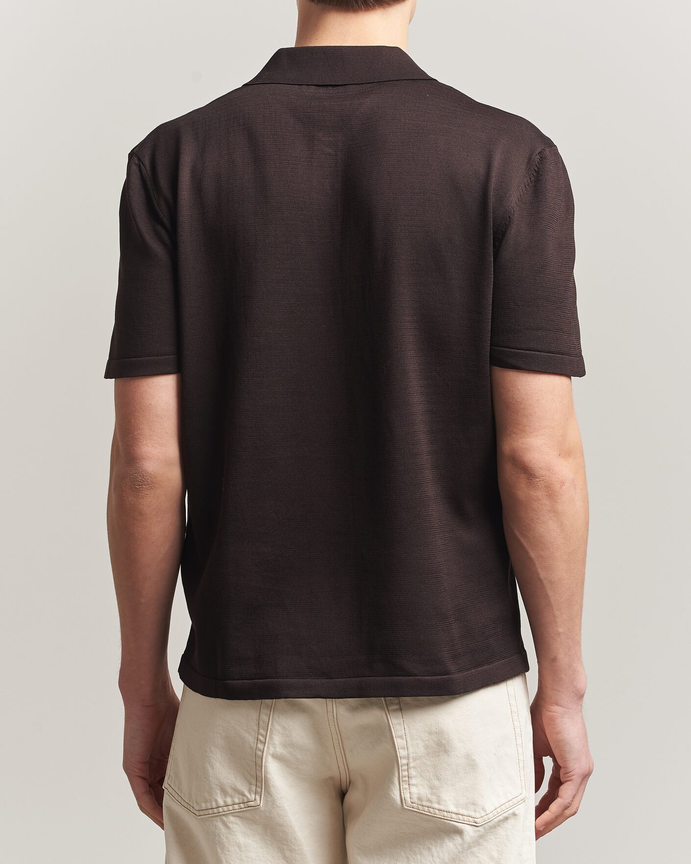 Homme | Polos | A.P.C. | Colin Knitted Polo Brown