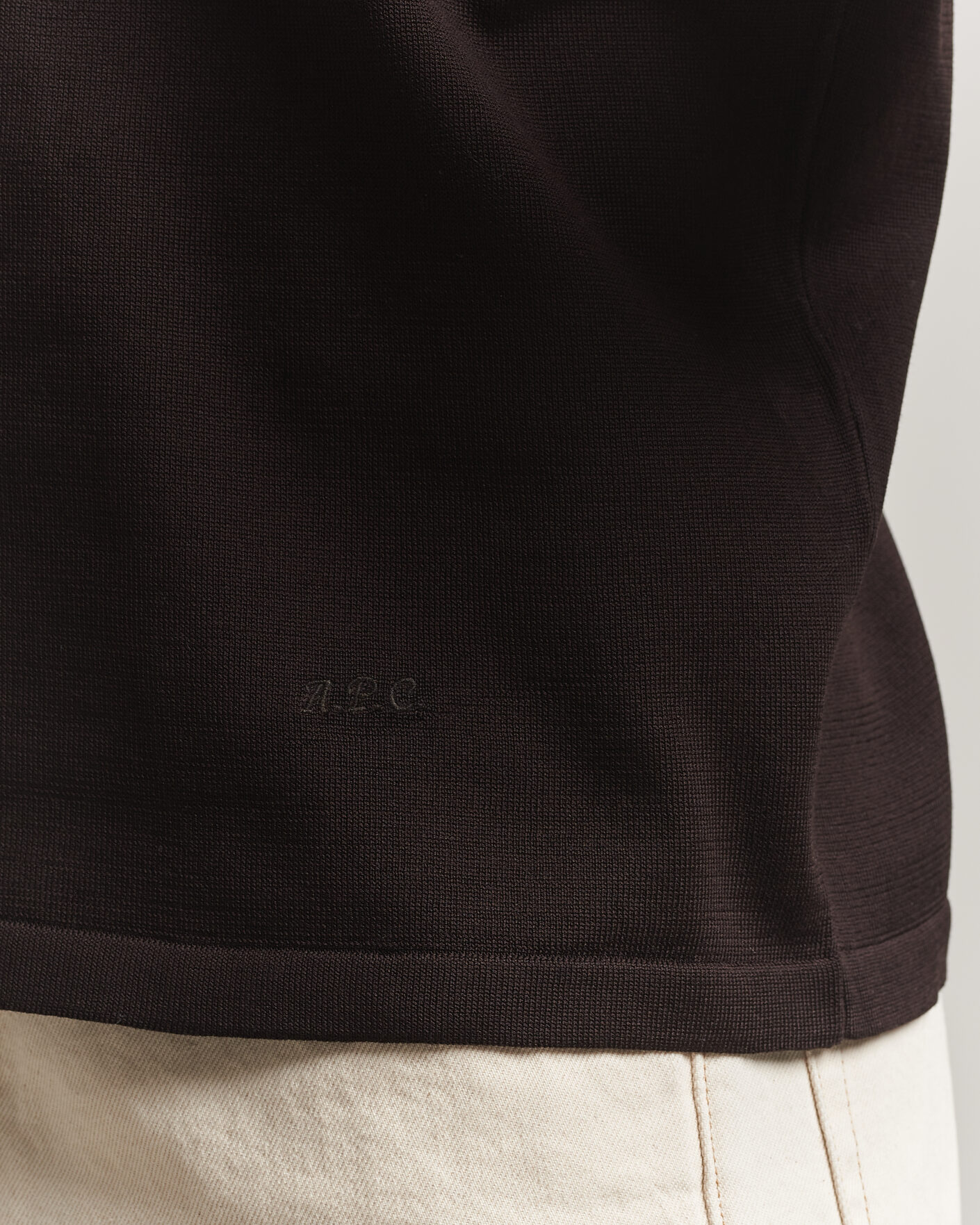 Homme | Polos | A.P.C. | Colin Knitted Polo Brown
