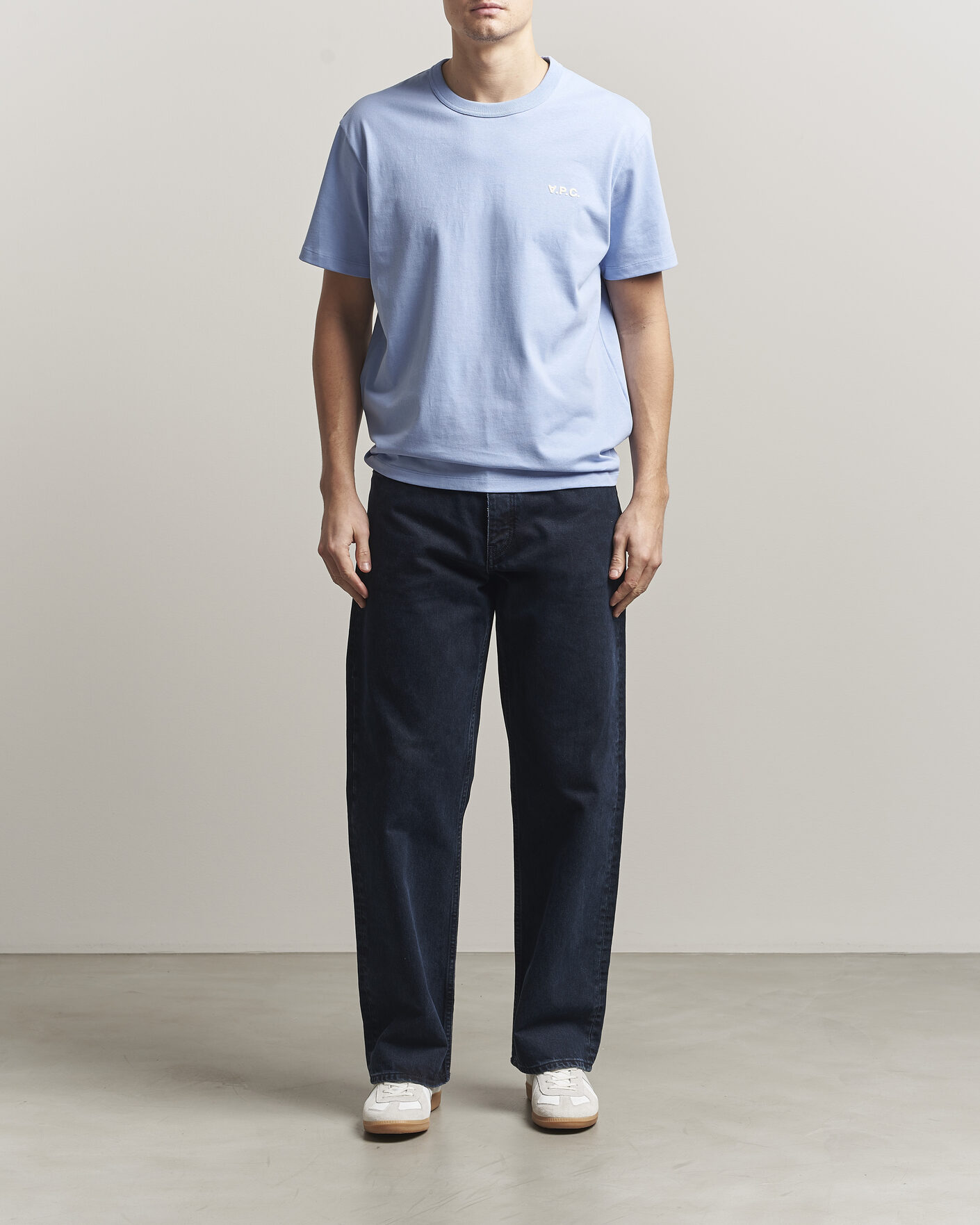 Homme | T-shirts | A.P.C. | Boxy Fit Petit VPC T-Shirt Light Blue